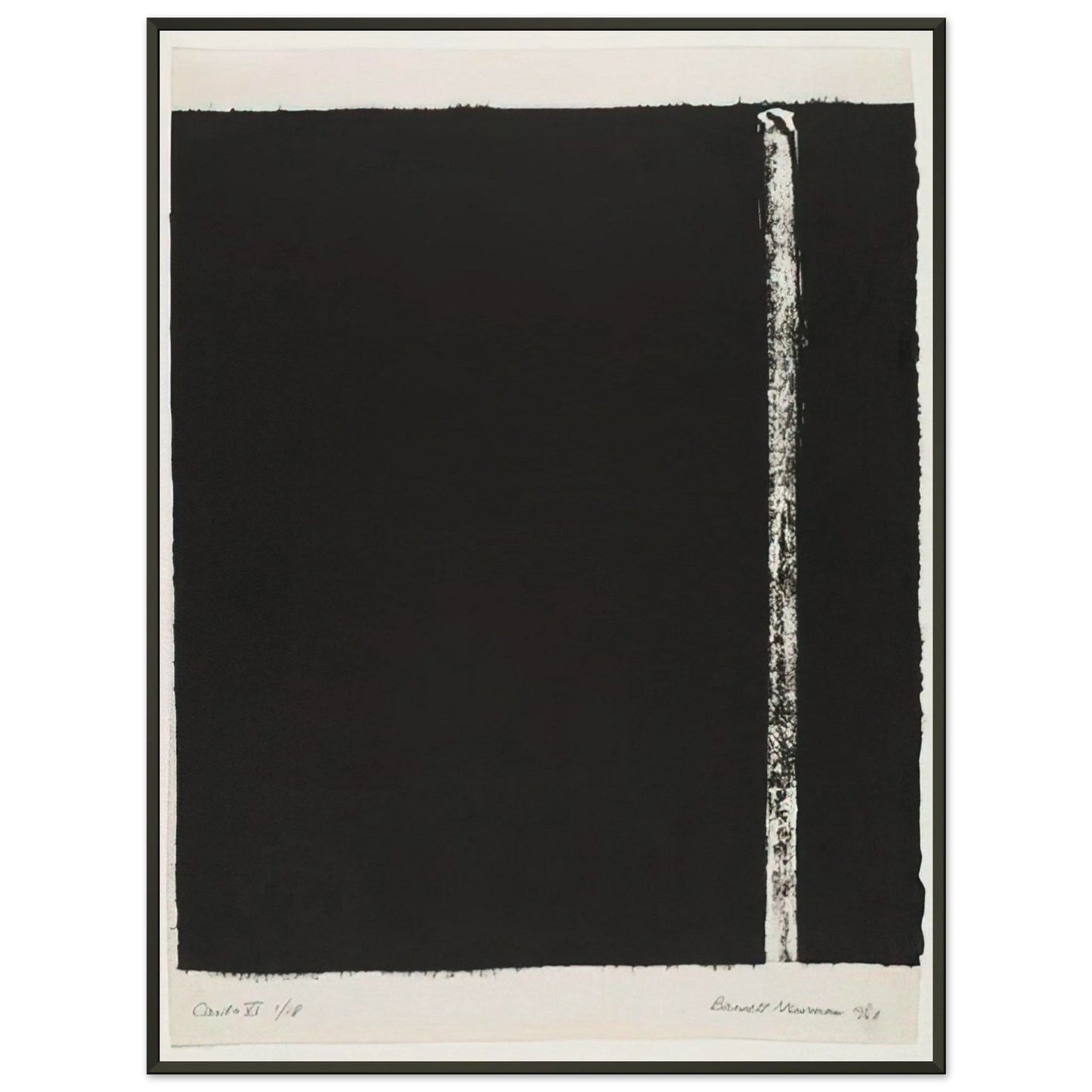 Barnett Newman Canto VI Framed Art Print - Aluminum Frame - 70x100 cm / 28x40 inches