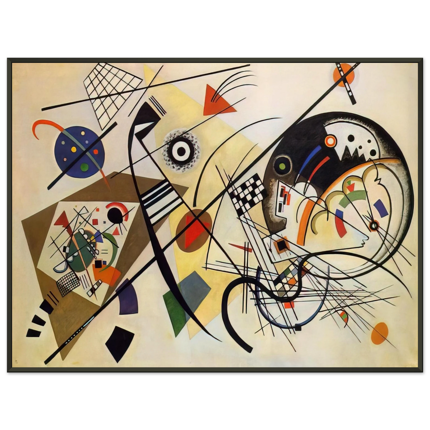 Wassily Kandinsky TRANSVERSE LINE 1923 Framed Art Print - Aluminum Frame - 60x80 cm / 24x32 inches