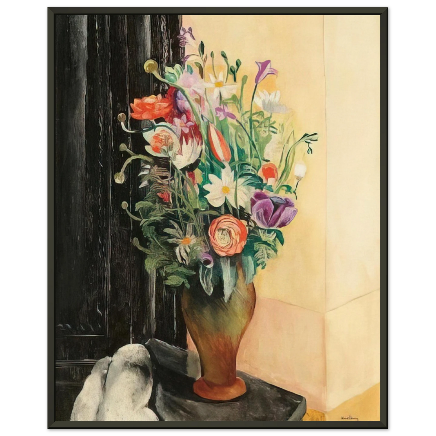 Moise Kisling FLOWERS 1919 Framed Art Print - Aluminum Frame - 70x100 cm / 28x40 inches