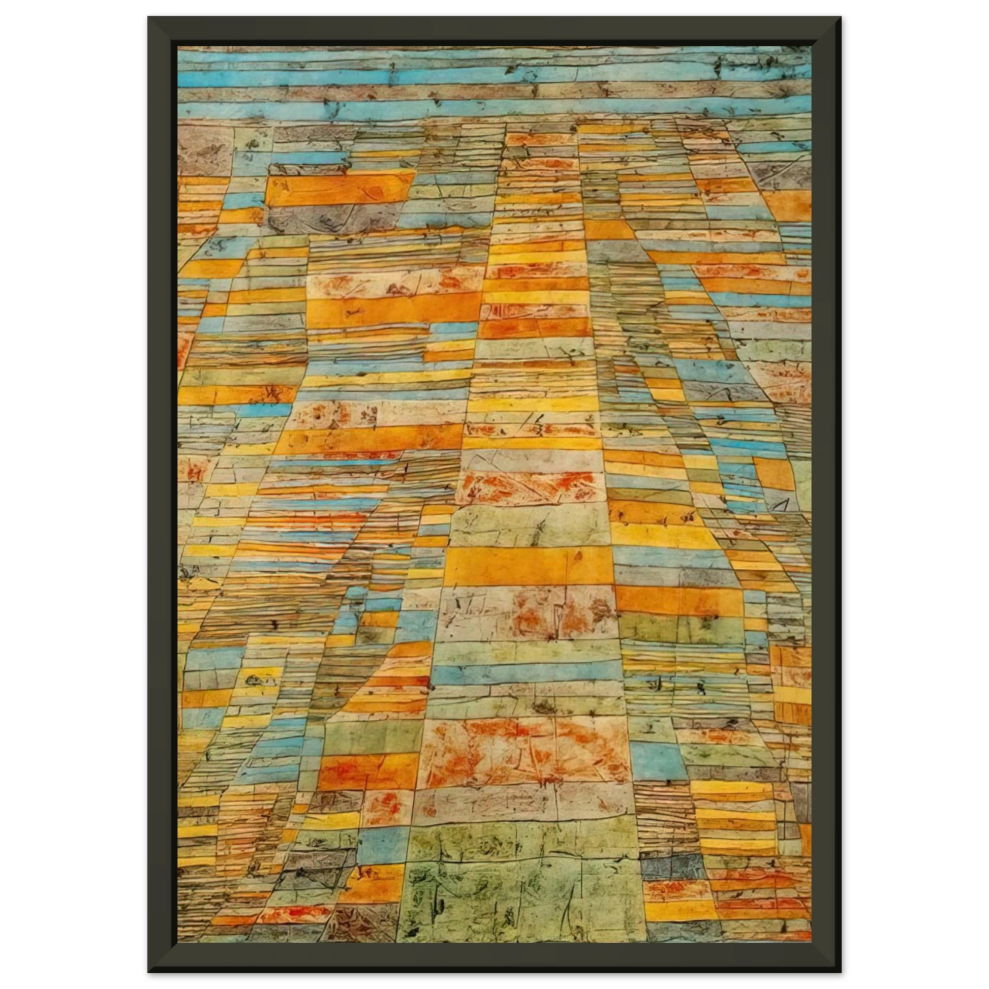 Paul Klee  HIGHWAY AND BYWAYS 1929 Framed Art Print  - Aluminum Frame - 70x100 cm / 28x40 inches