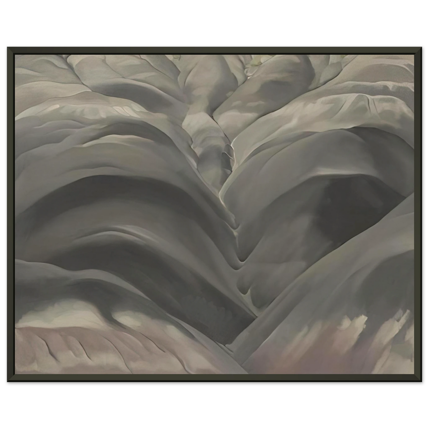 Georgia OKeeffe Black Place I Framed Art Print - Aluminum Frame - 70x100 cm / 28x40 inches