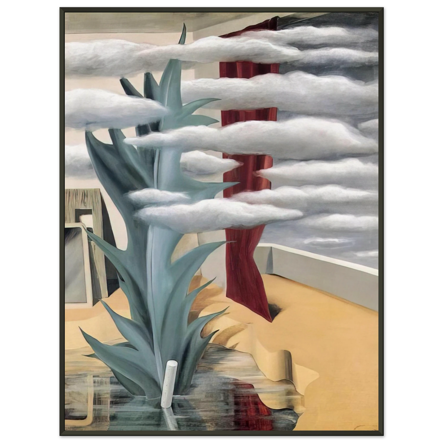 Rene Magritte AFTER THE WATER THE CLOUDS 1926 Framed Art Print - Aluminum Frame - 70x100 cm / 28x40 inches
