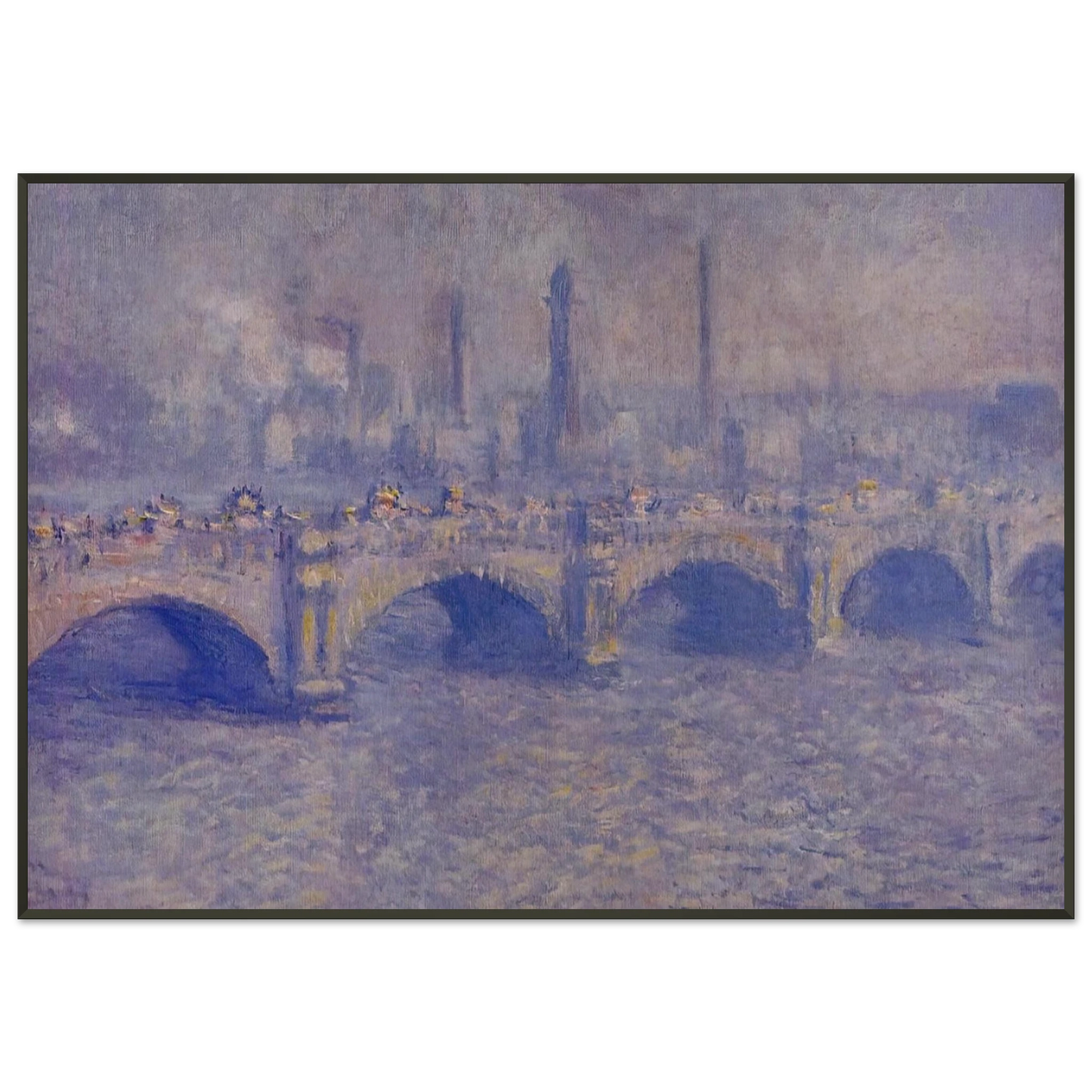 claude monet Waterloo Bridge Sunlight Effect Framed Art Print - Aluminum Frame - 21x29.7 cm / 8x12"
