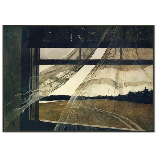Andrew Wyeth  WIND FROM THE SEA 1947 Framed Art Print  - Aluminum Frame - 21x29.7 cm / 8x12"