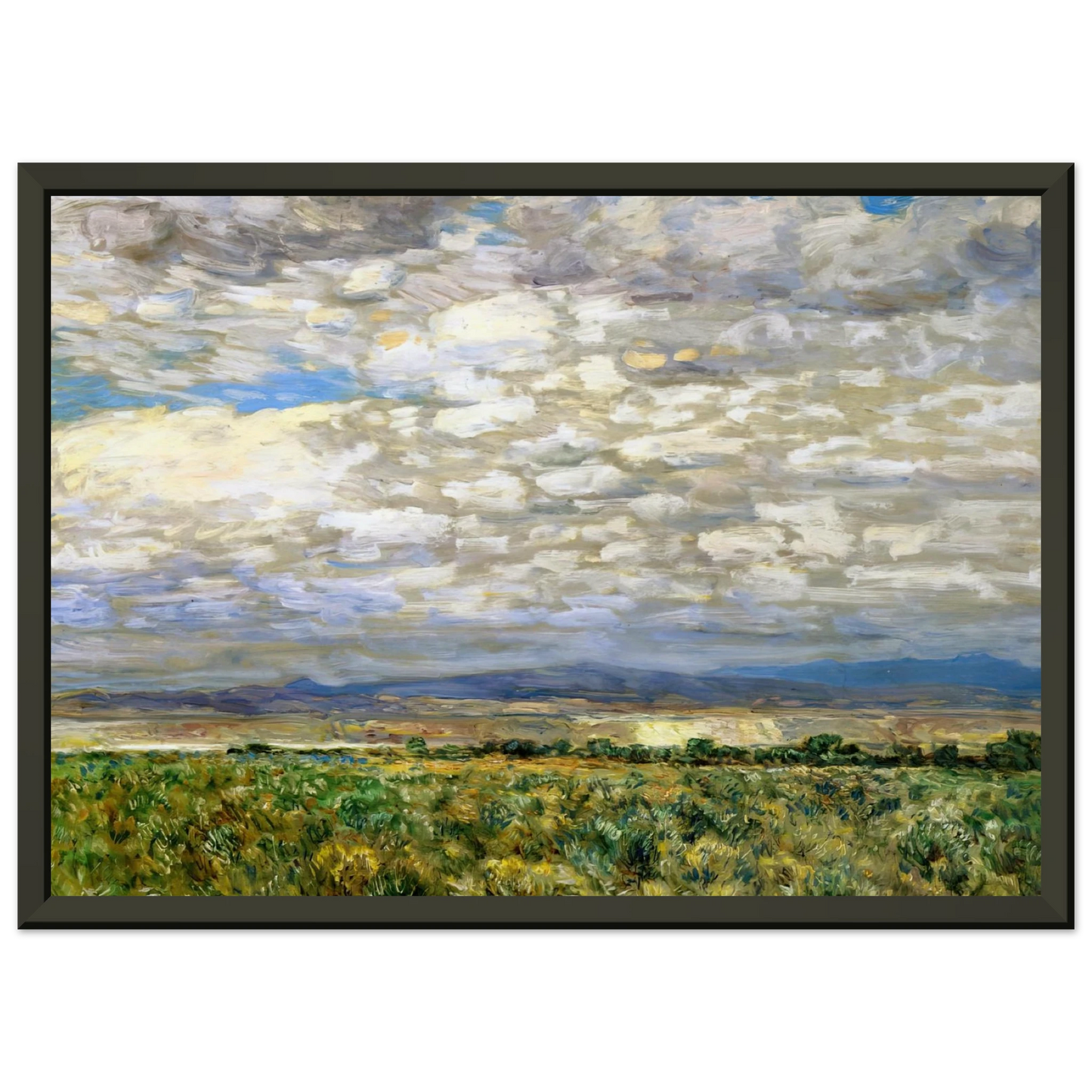 Childe Hassam On the Snake River Oregon Framed Art Print - Aluminum Frame - 60x80 cm / 24x32 inches