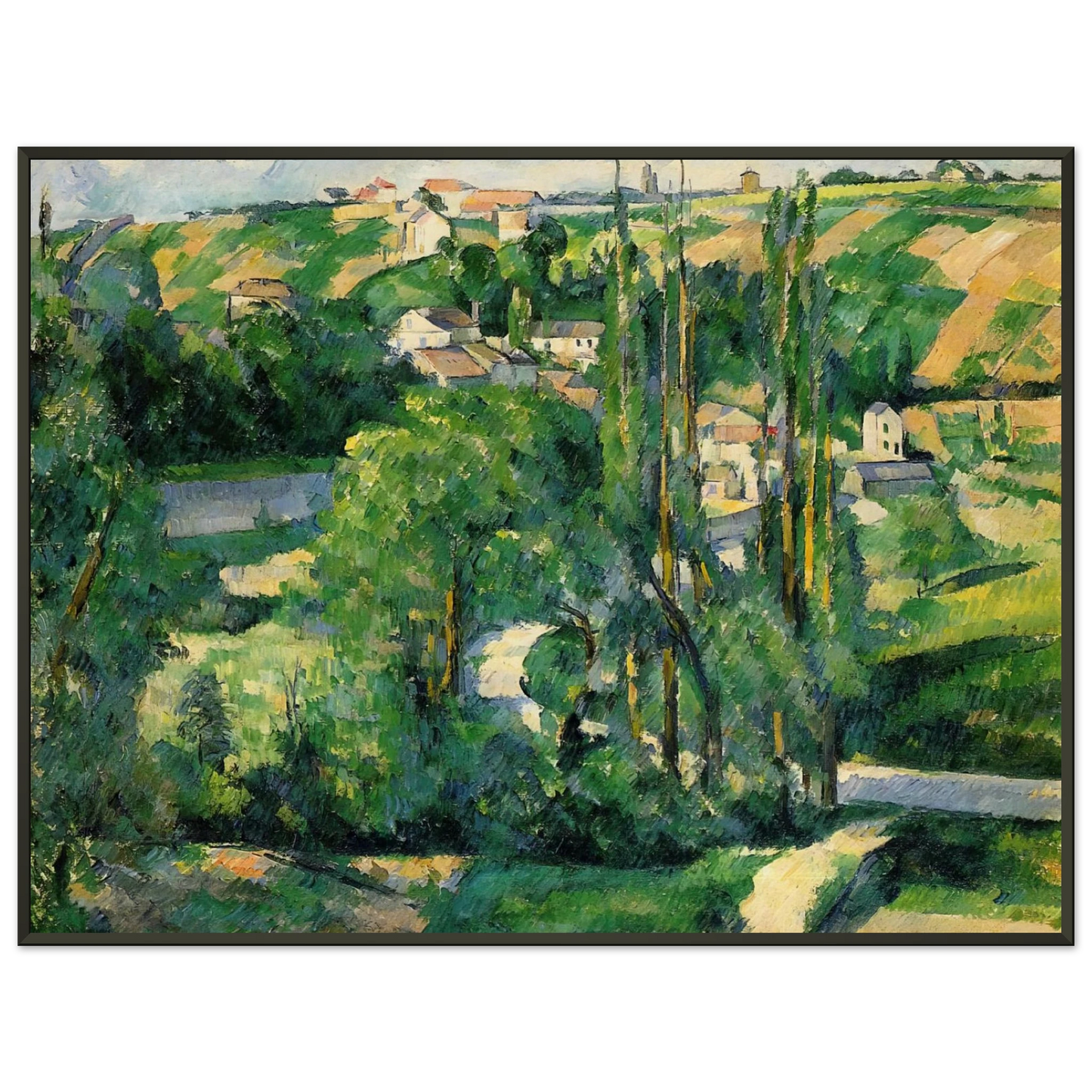 Paul Cezanne Cote du Galet at Pontoise Framed Art Print - Aluminum Frame - 70x100 cm / 28x40 inches