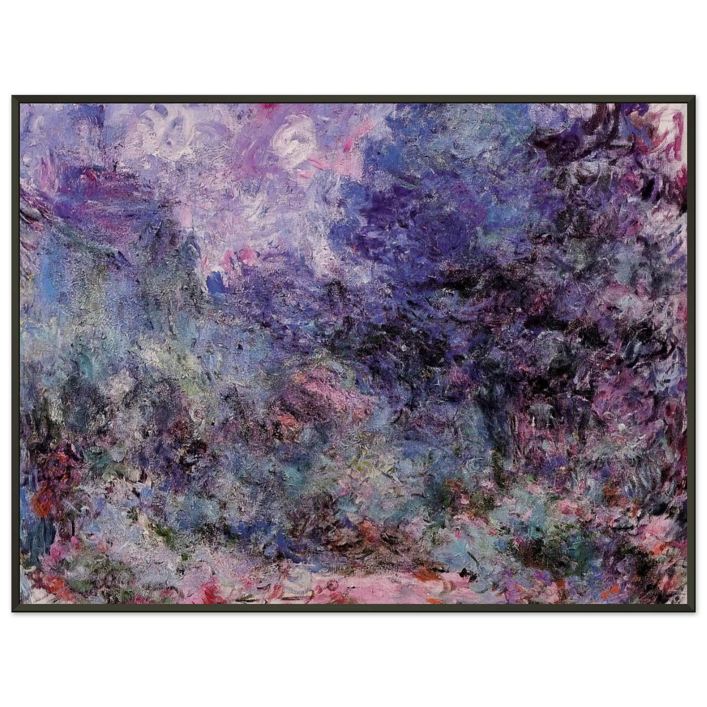 claude monet  The House Seen from the Rose Garden 3 Framed Art Print  - Aluminum Frame - 70x100 cm / 28x40 inches