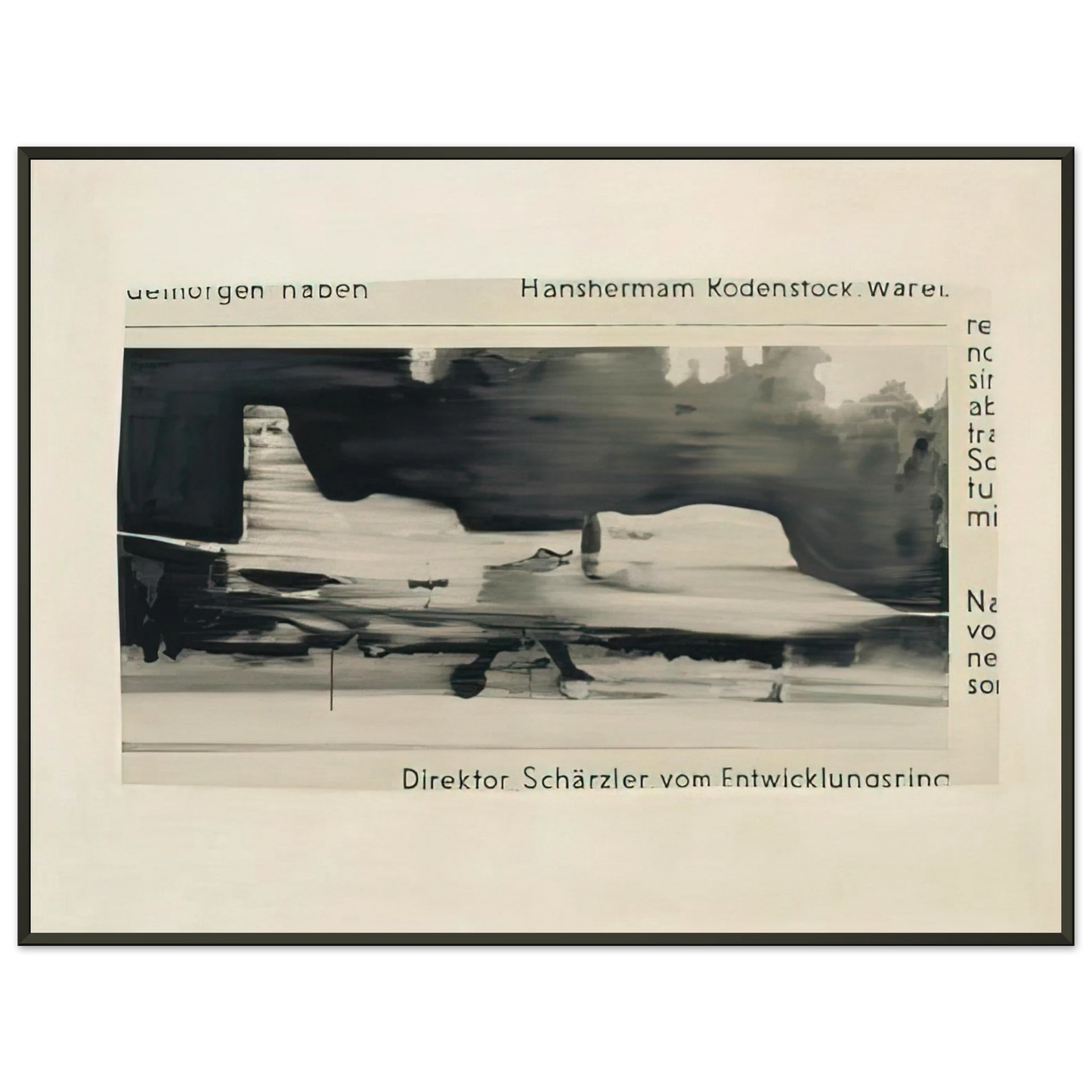 Gerhard Richter SCHARZLER 1964 Framed Art Print - Aluminum Frame - 70x100 cm / 28x40 inches