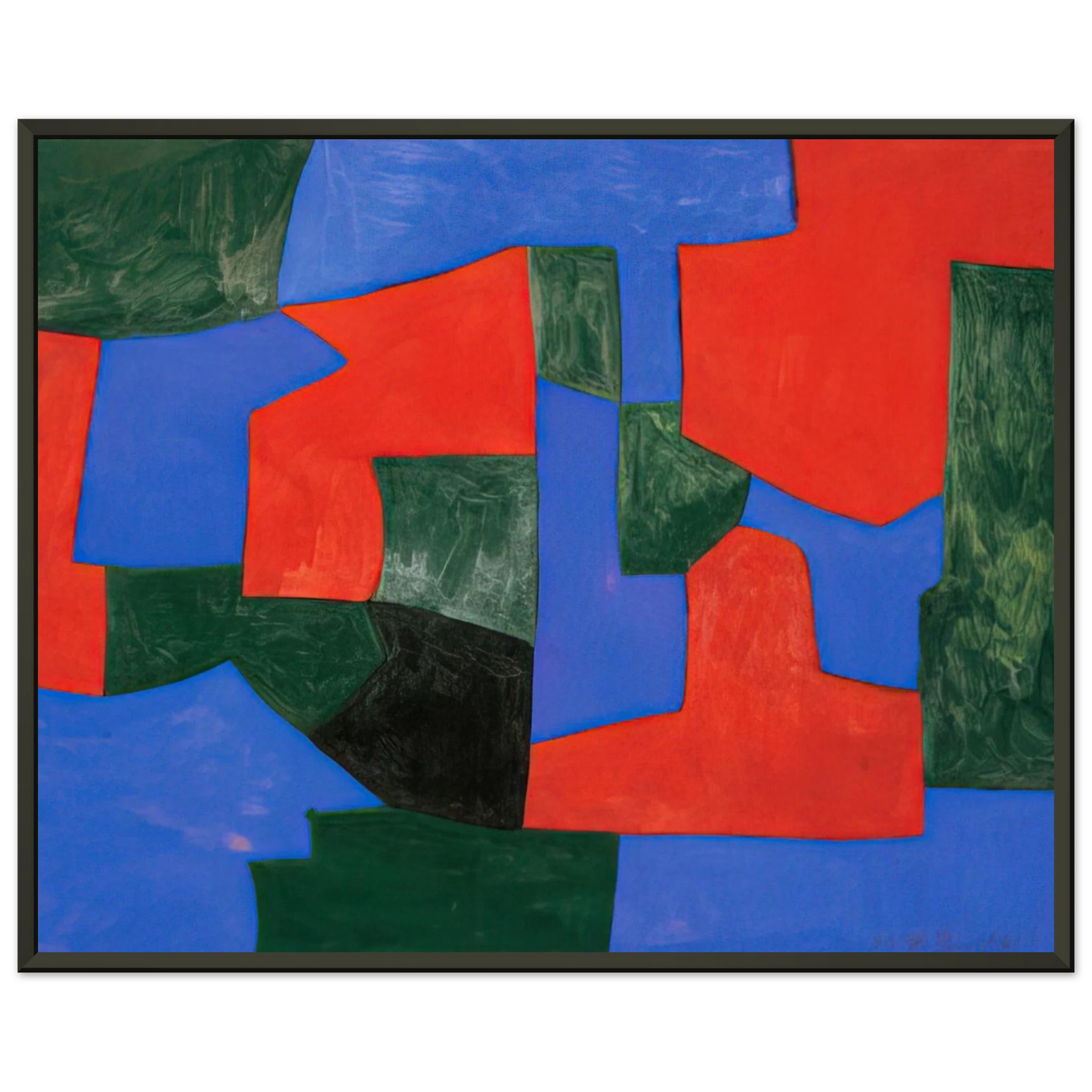 Serge Poliakoff Composition abstraite 1959 Framed Art Print - Aluminum Frame - 40x50 cm / 16x20 inches