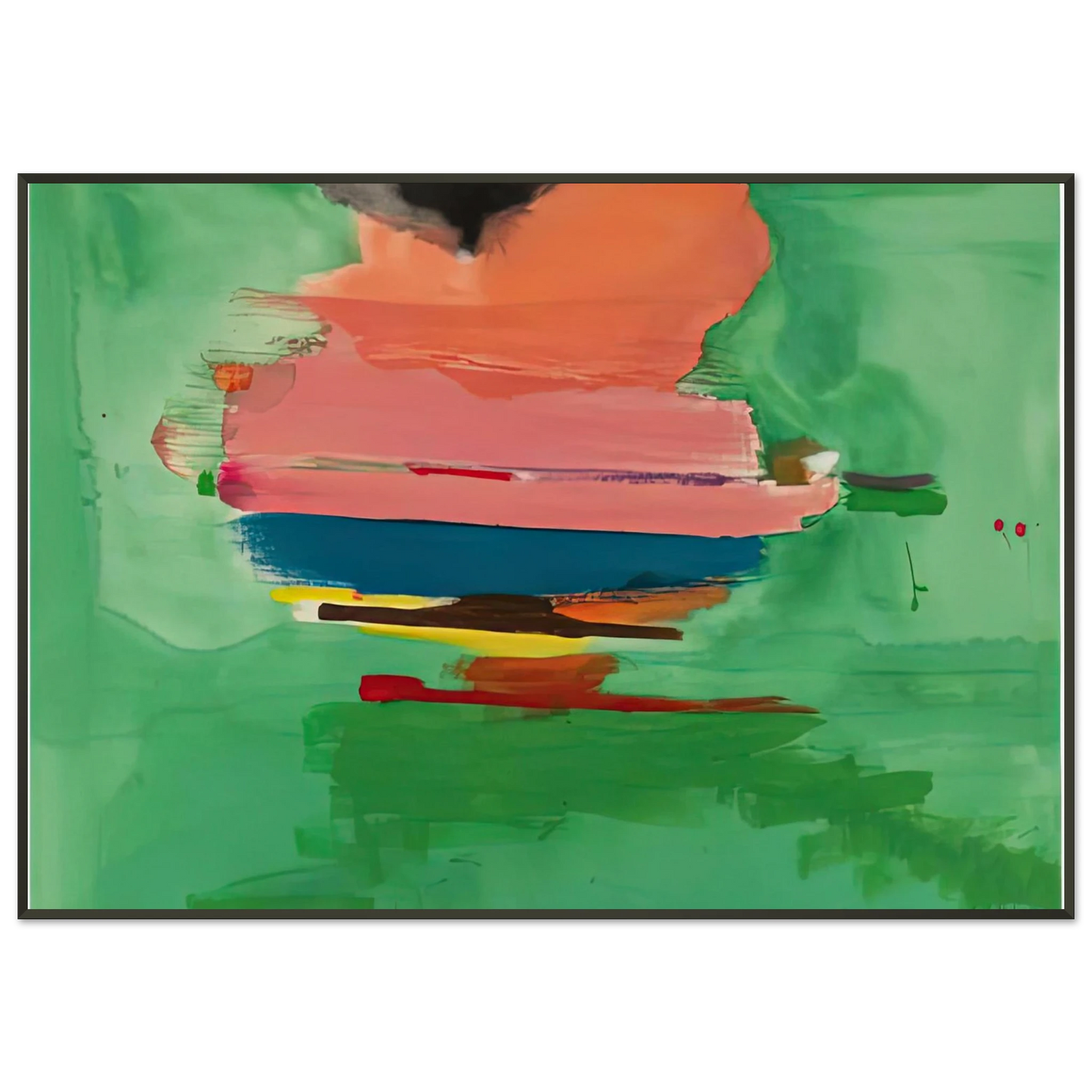 Helen Frankenthaler Untitled 1973 Framed Art Print - Aluminum Frame - 21x29.7 cm / 8x12"