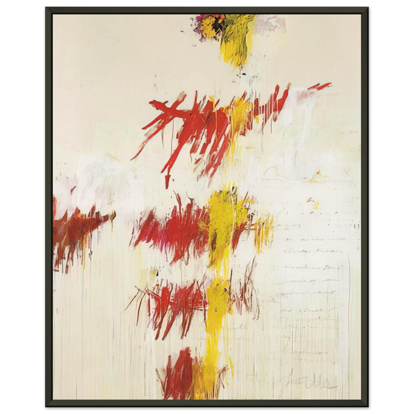 Cy Twombly Quattro Stagioni II Primavera Framed Art Print - Aluminum Frame - 60x80 cm / 24x32 inches