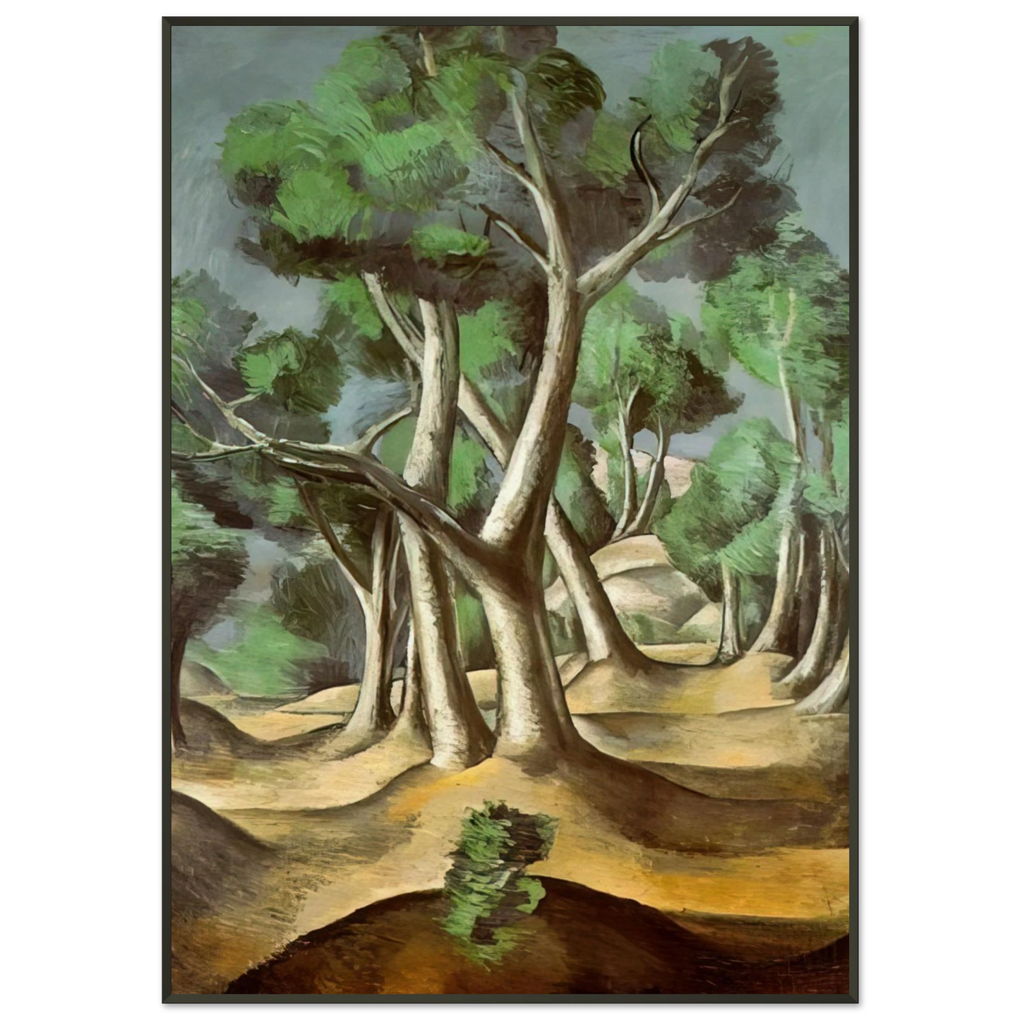 Andre Derain THE GROVE 1912 Framed Art Print - Aluminum Frame - 21x29.7 cm / 8x12"