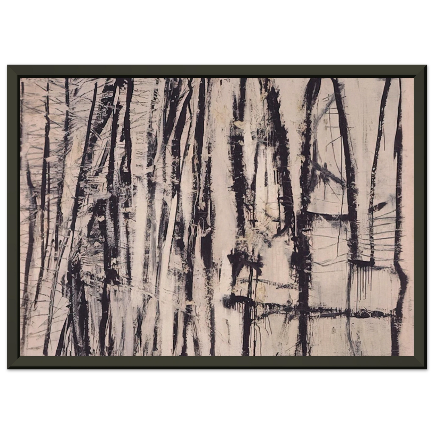 Cy Twombly Quarzeat Framed Art Print - Aluminum Frame - 40x50 cm / 16x20 inches