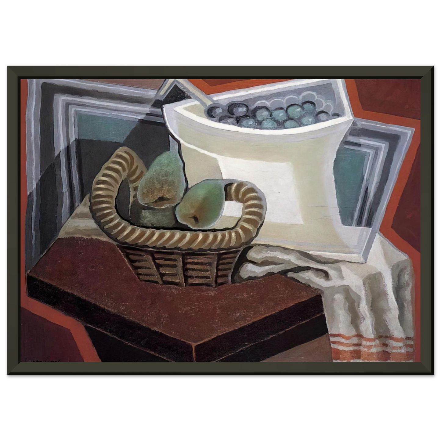 Juan Gris THE BASKET OF PEARS 1925 Framed Art Print - Aluminum Frame - 70x100 cm / 28x40 inches