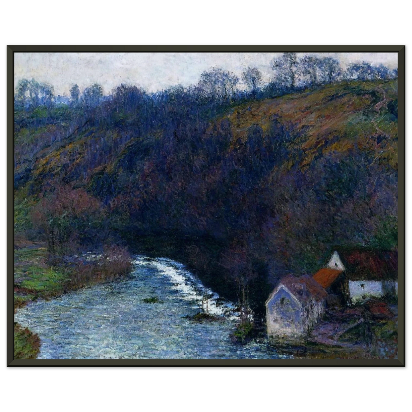claude monet  The Mill at Vervy Framed Art Print  - Aluminum Frame - 70x100 cm / 28x40 inches
