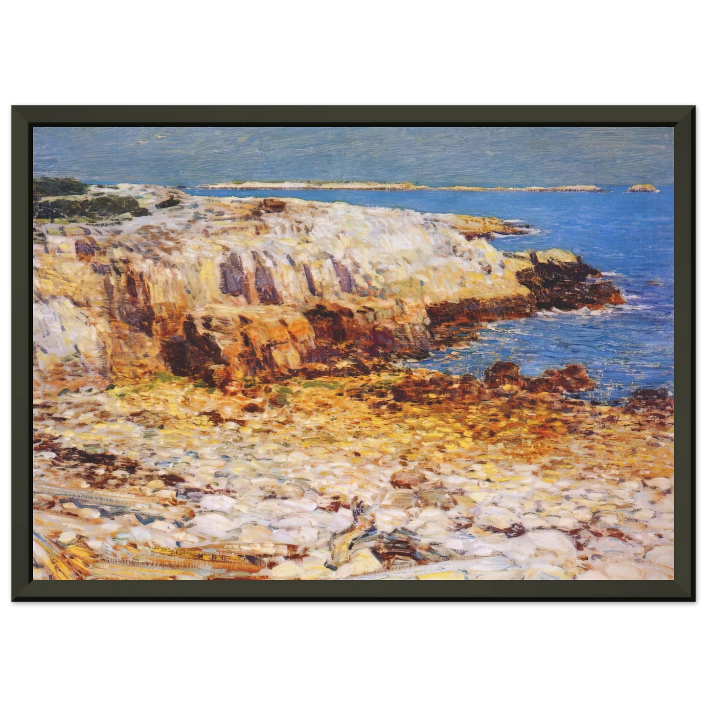 Childe Hassam Northeast Headlands New England Coast Framed Art Print - Aluminum Frame - 60x80 cm / 24x32 inches