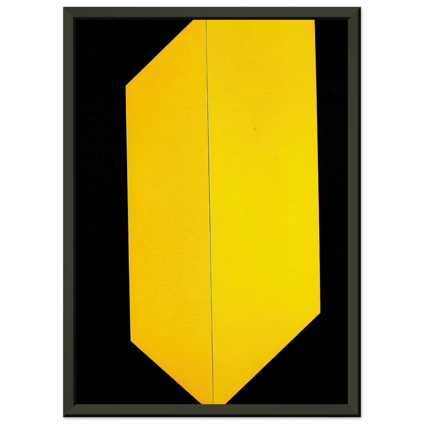 Carmen Herrera Black and Yellow 2009 Framed Art Print - Aluminum Frame - 60x80 cm / 24x32 inches