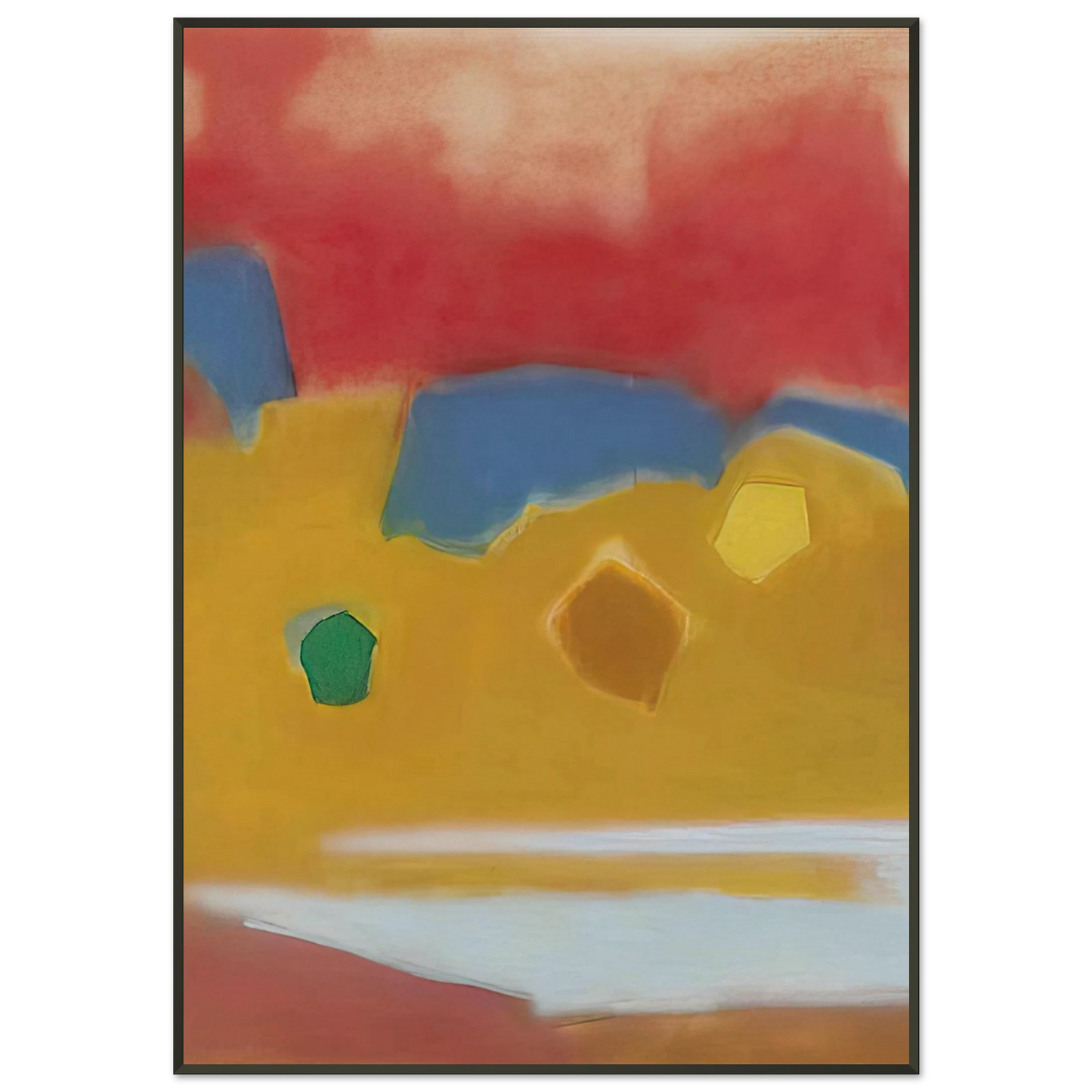 Esteban Vicente ZARZUELA 1982 Framed Art Print - Aluminum Frame - 21x29.7 cm / 8x12"