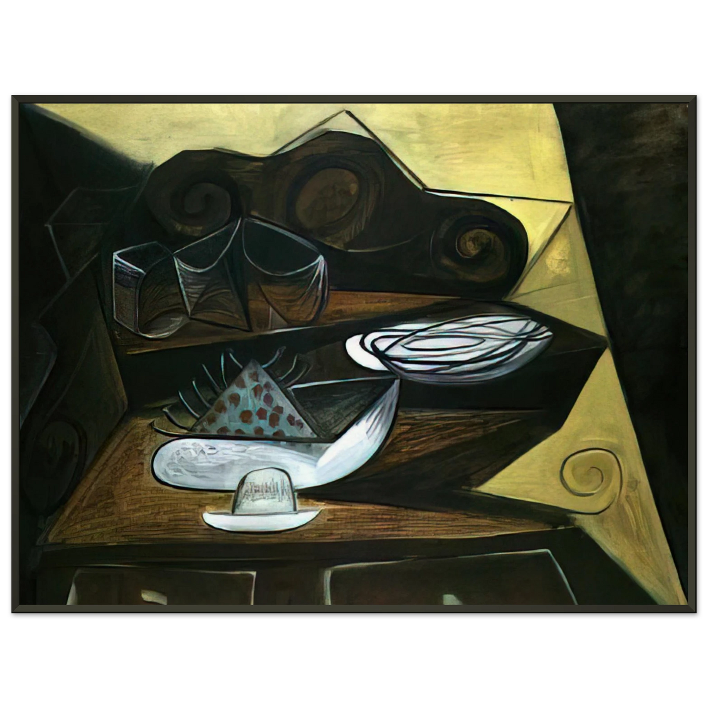 Pablo Picasso The Buffet Catalan Framed Art Print - Aluminum Frame - 60x80 cm / 24x32 inches