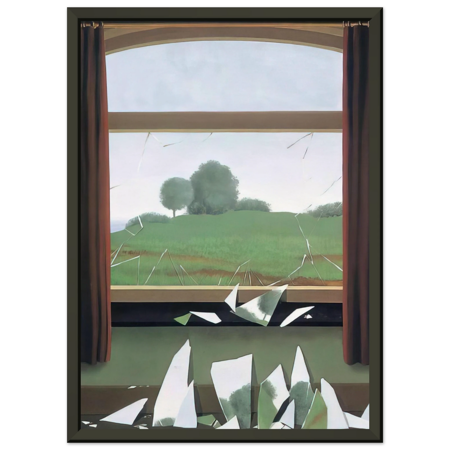 Rene Magritte THE KEY TO THE FIELDS 1936 Framed Art Print - Aluminum Frame - 70x100 cm / 28x40 inches