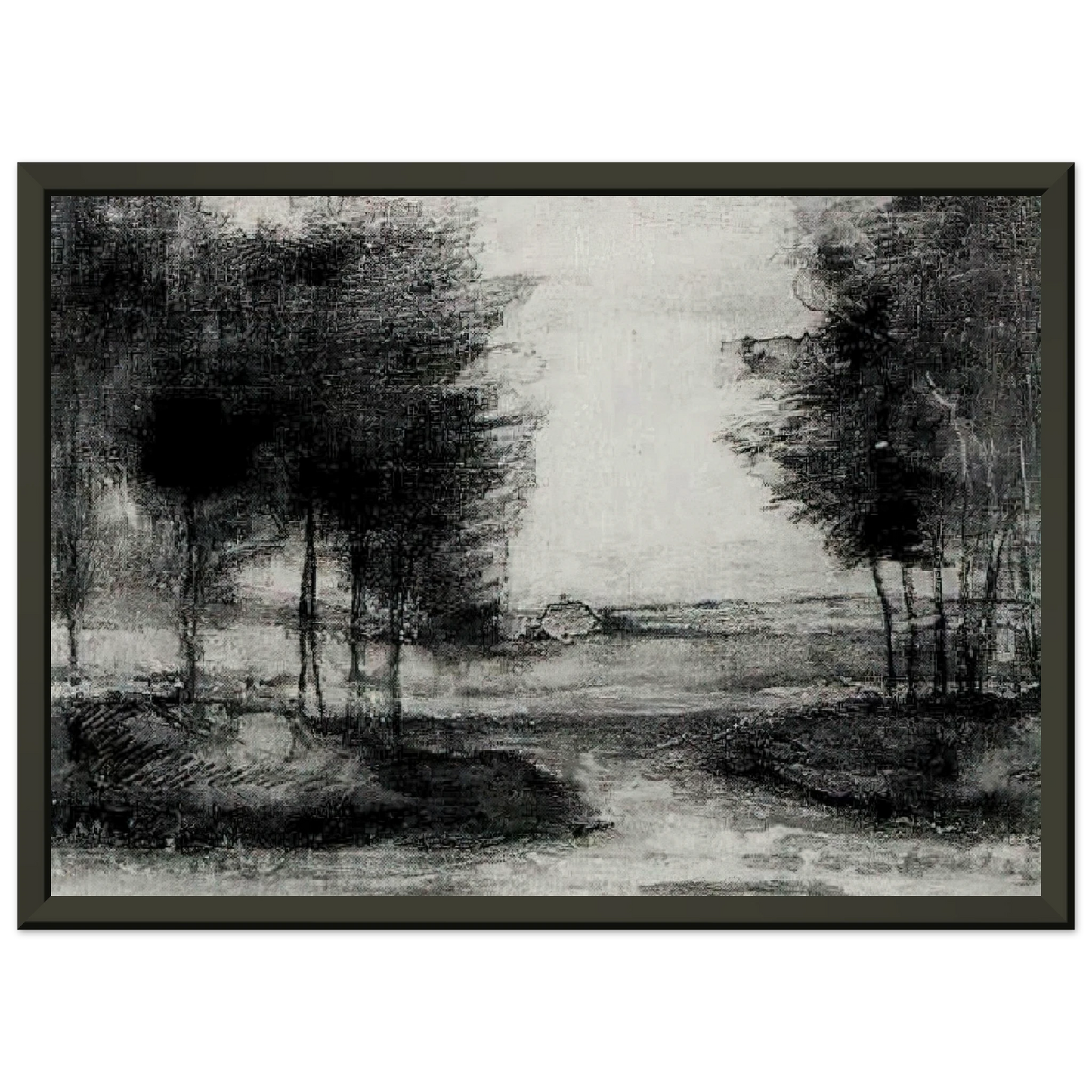 Vincent van Gogh  Landscape Framed Art Print  - Aluminum Frame - 70x100 cm / 28x40 inches