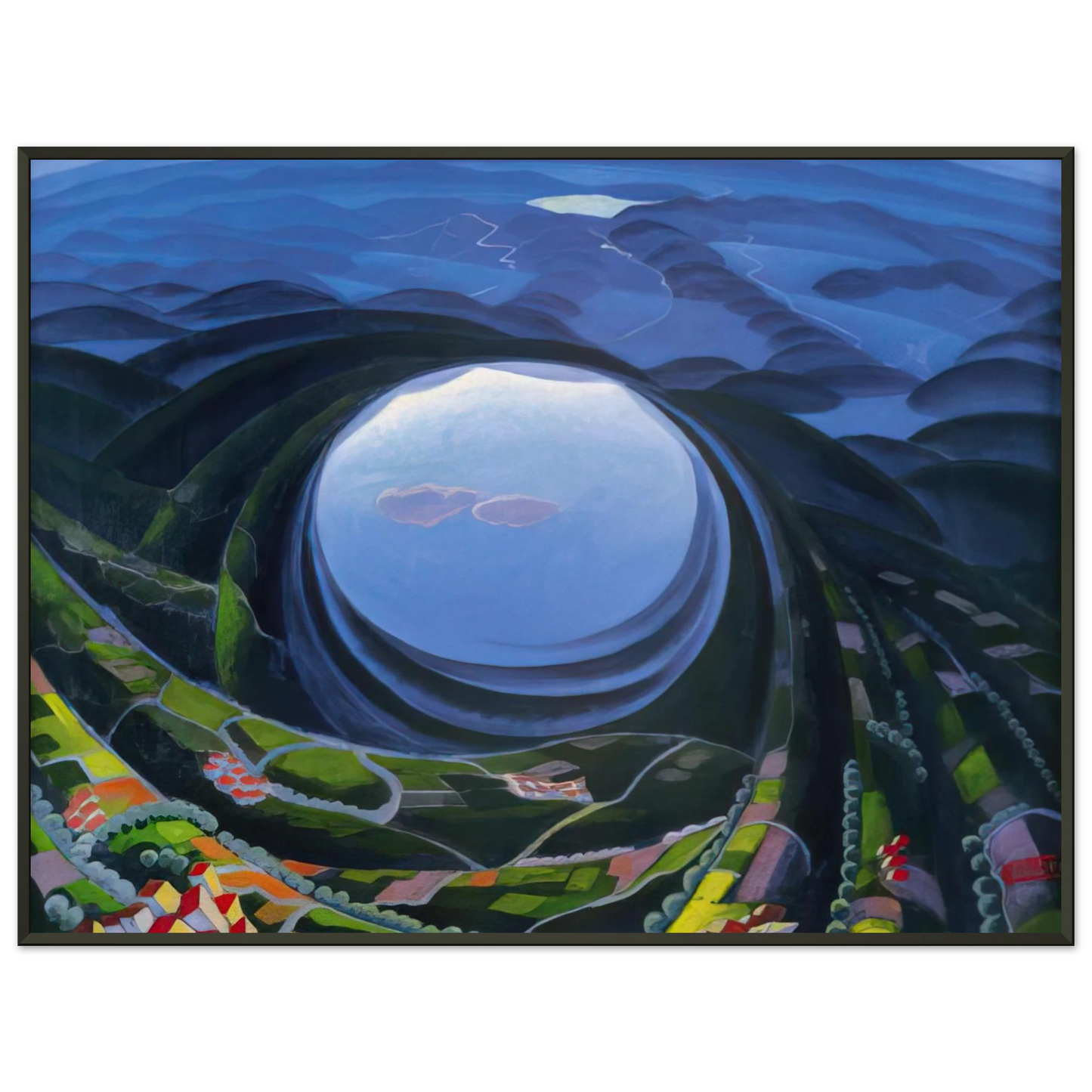 Gerardo Dottori Primavera Umbria 1923 Framed Art Print - Aluminum Frame - 40x50 cm / 16x20 inches