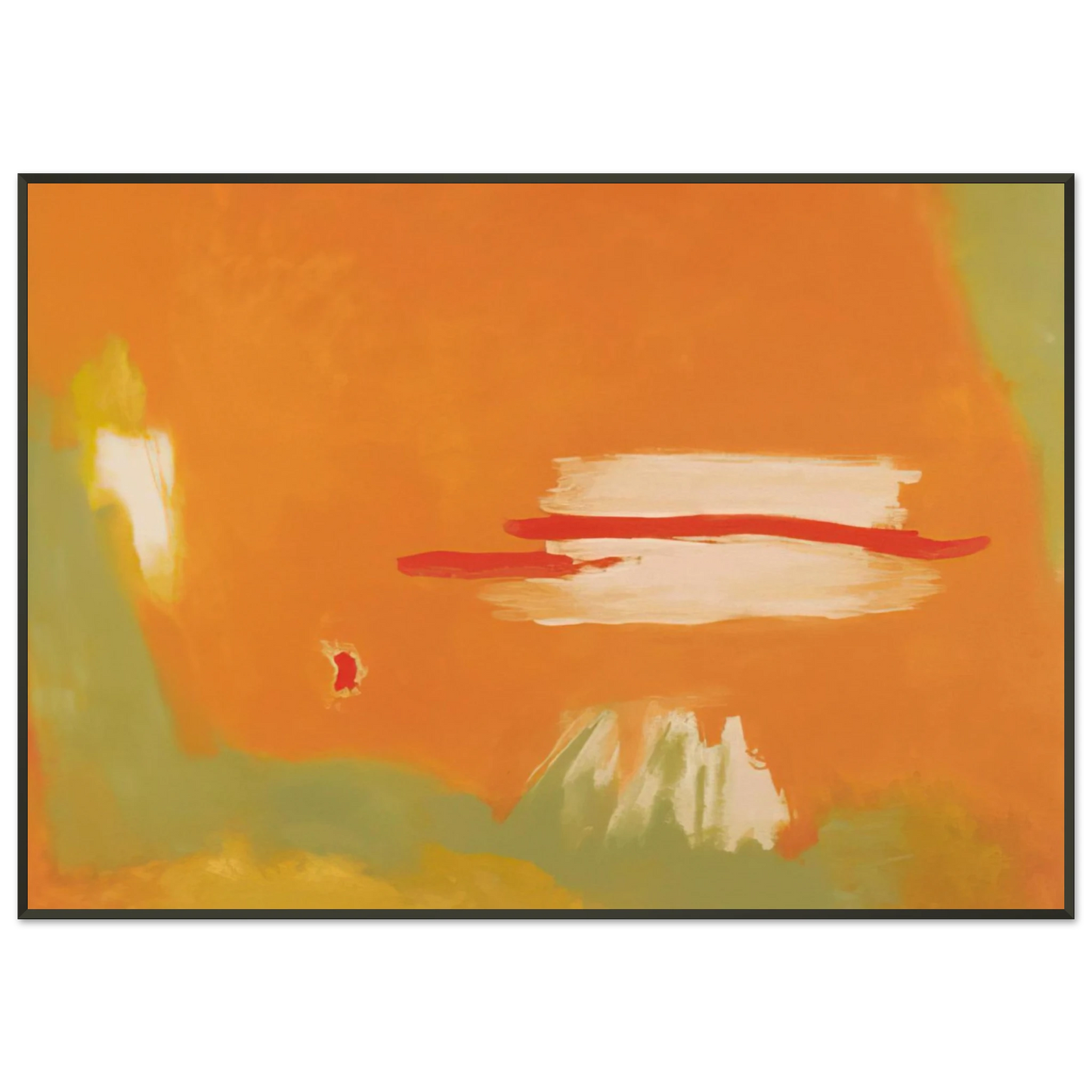 Esteban Vicente RED ACROSS 1996 Framed Art Print - Aluminum Frame - 21x29.7 cm / 8x12"