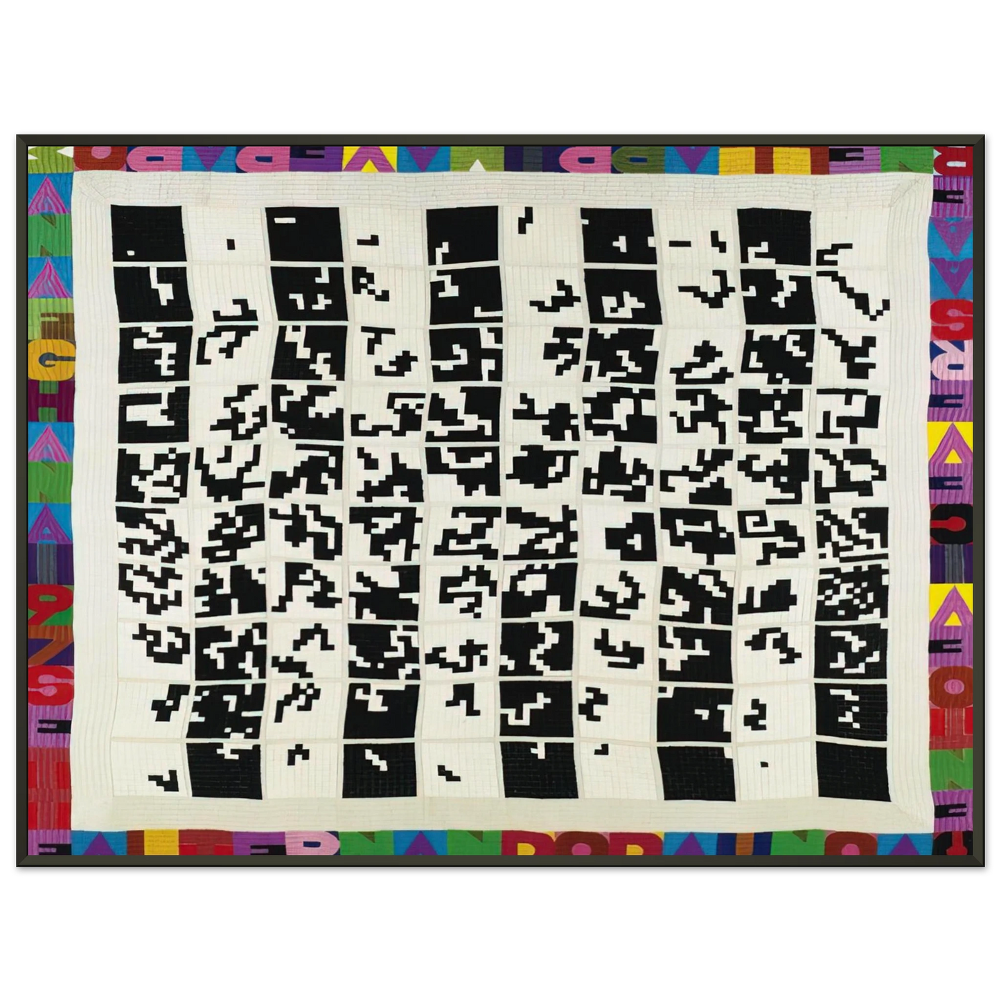 Alighiero Boetti ALTERNANDO DA UNO A CENTO E VICEVERSA 1977 Framed Art Print - Aluminum Frame - 60x80 cm / 24x32 inches