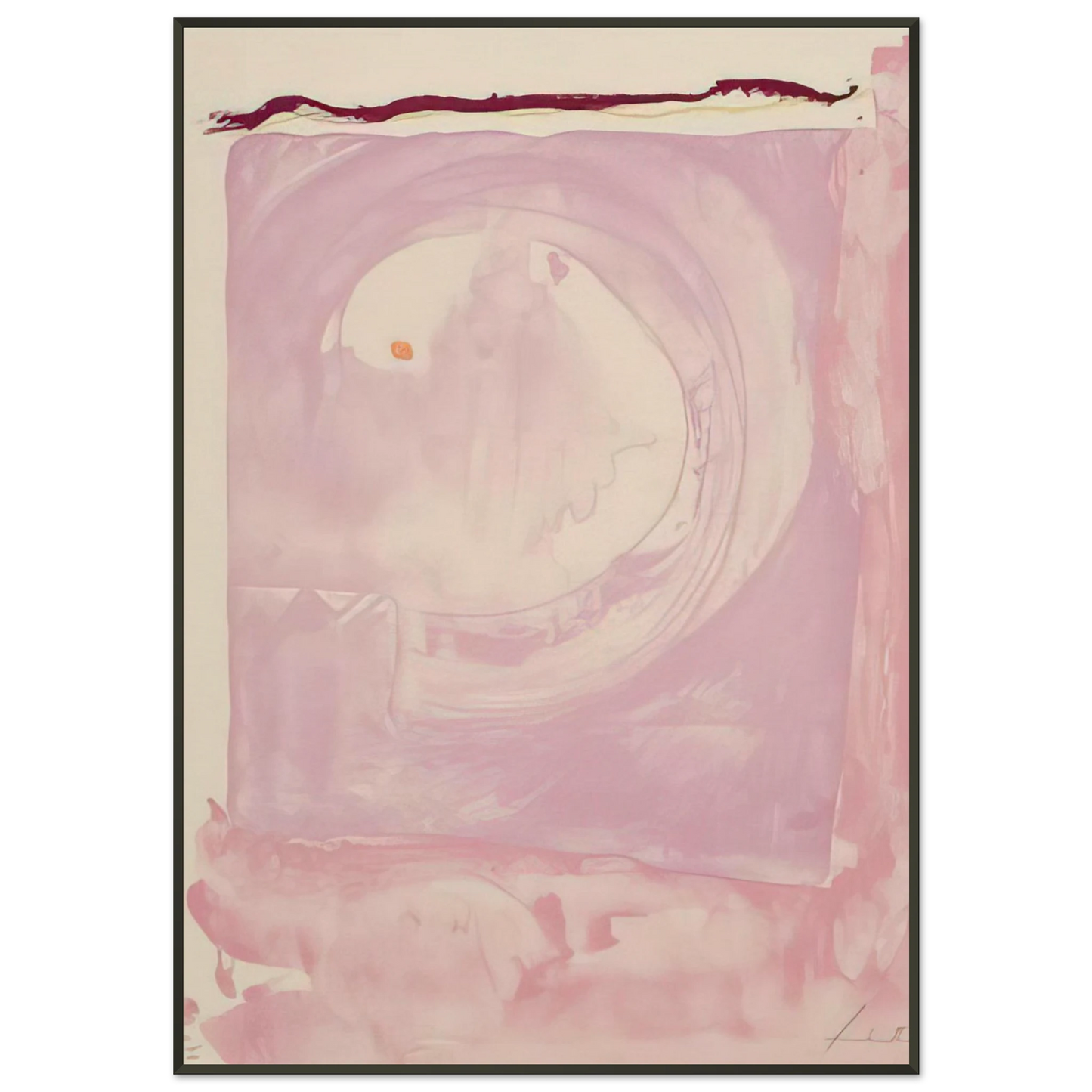 Helen Frankenthaler  Reflections IX  1995 Framed Art Print  - Aluminum Frame - 21x29.7 cm / 8x12"