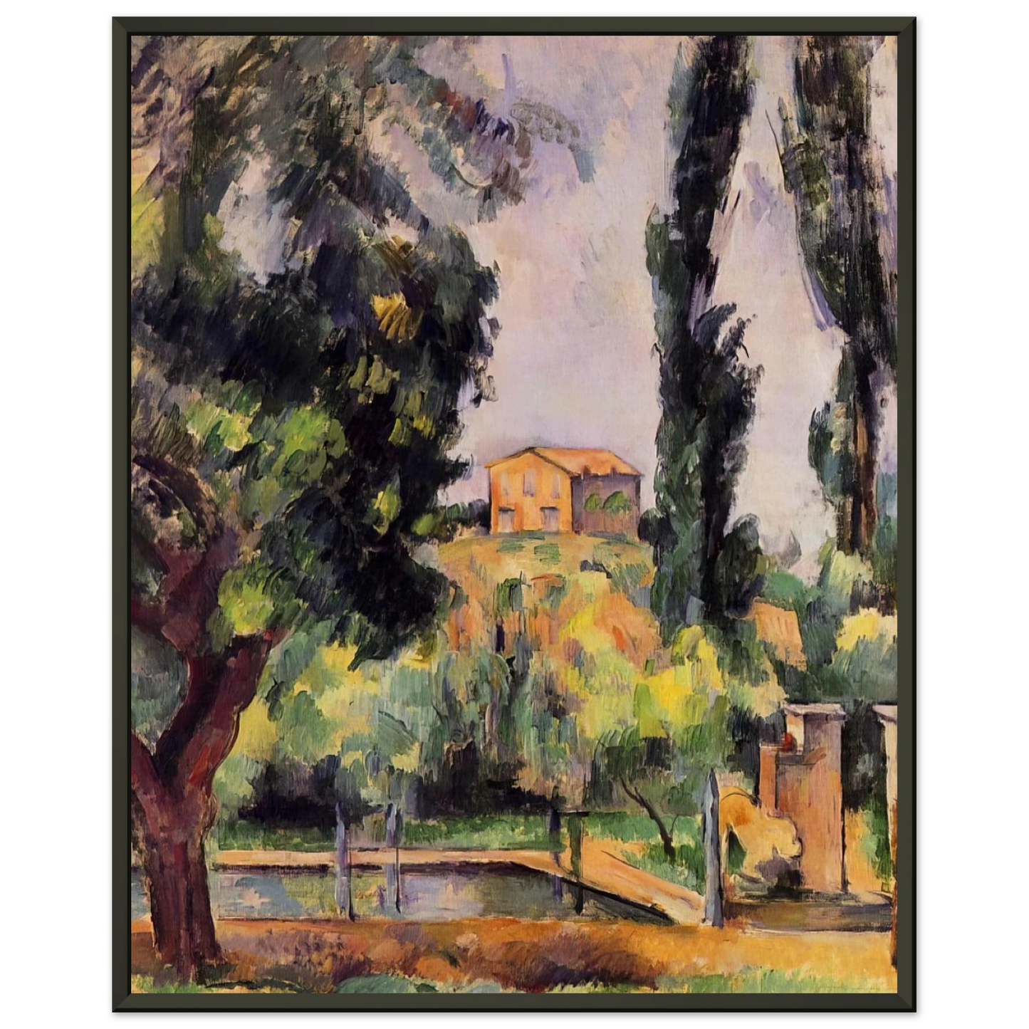 Paul Cezanne Jas de Bouffan Framed Art Print - Aluminum Frame - 70x100 cm / 28x40 inches