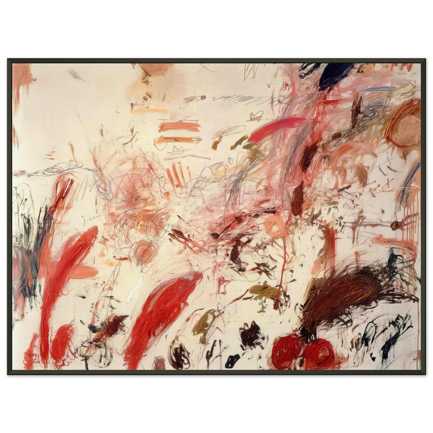 Cy Twombly Ferragosto IV Framed Art Print - Aluminum Frame - 60x80 cm / 24x32 inches