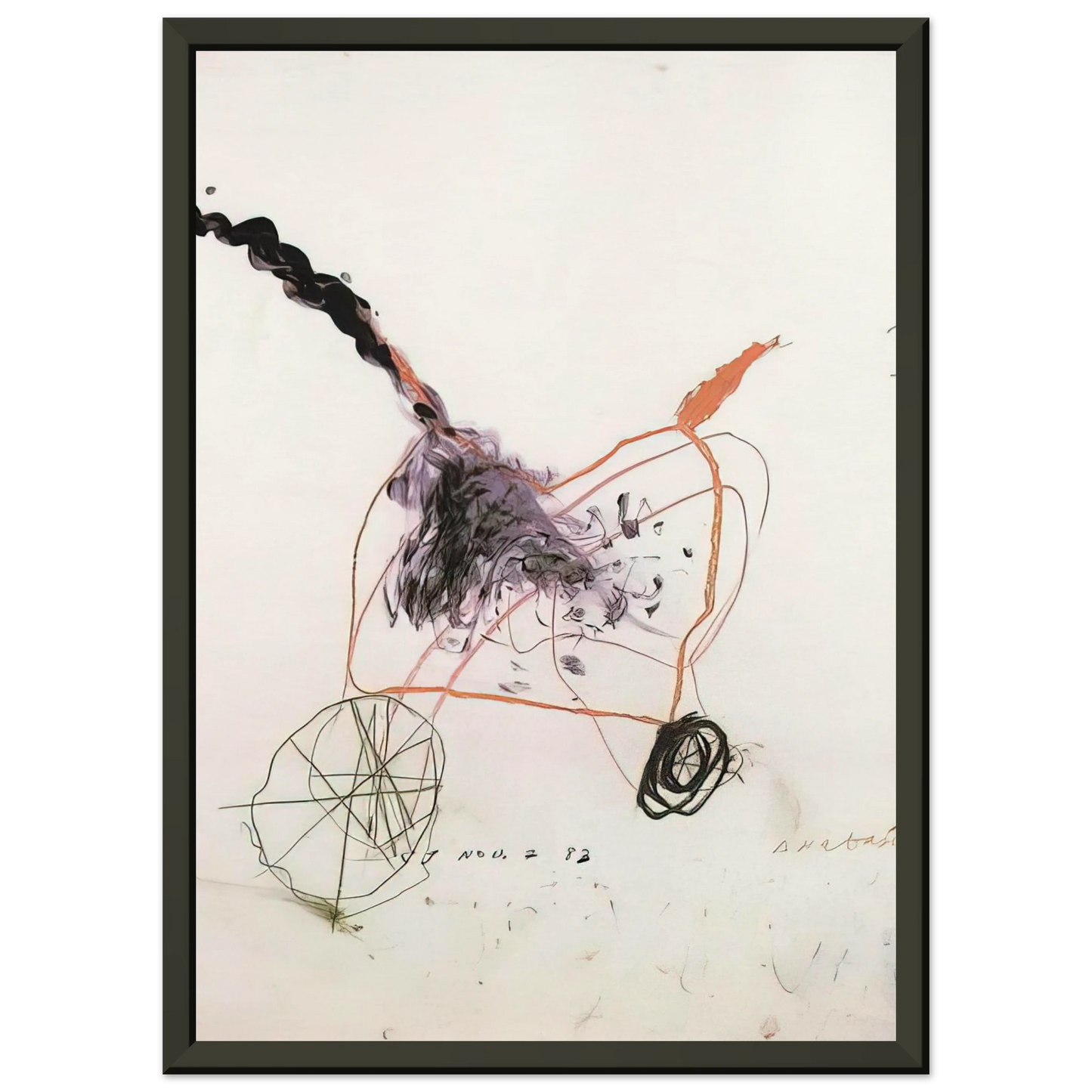 Cy Twombly Anabasis Framed Art Print - Aluminum Frame - 40x50 cm / 16x20 inches