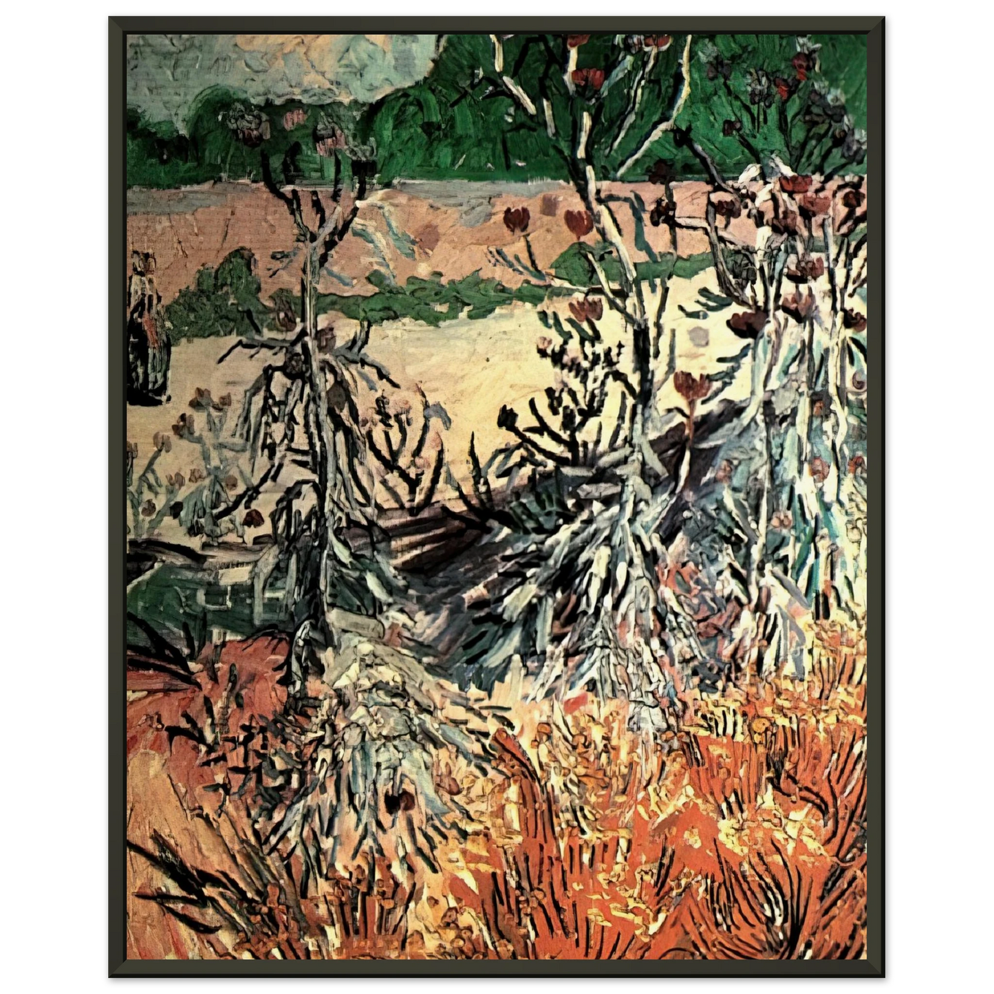 Vincent van Gogh Thistles Framed Art Print - Aluminum Frame - 40x50 cm / 16x20 inches