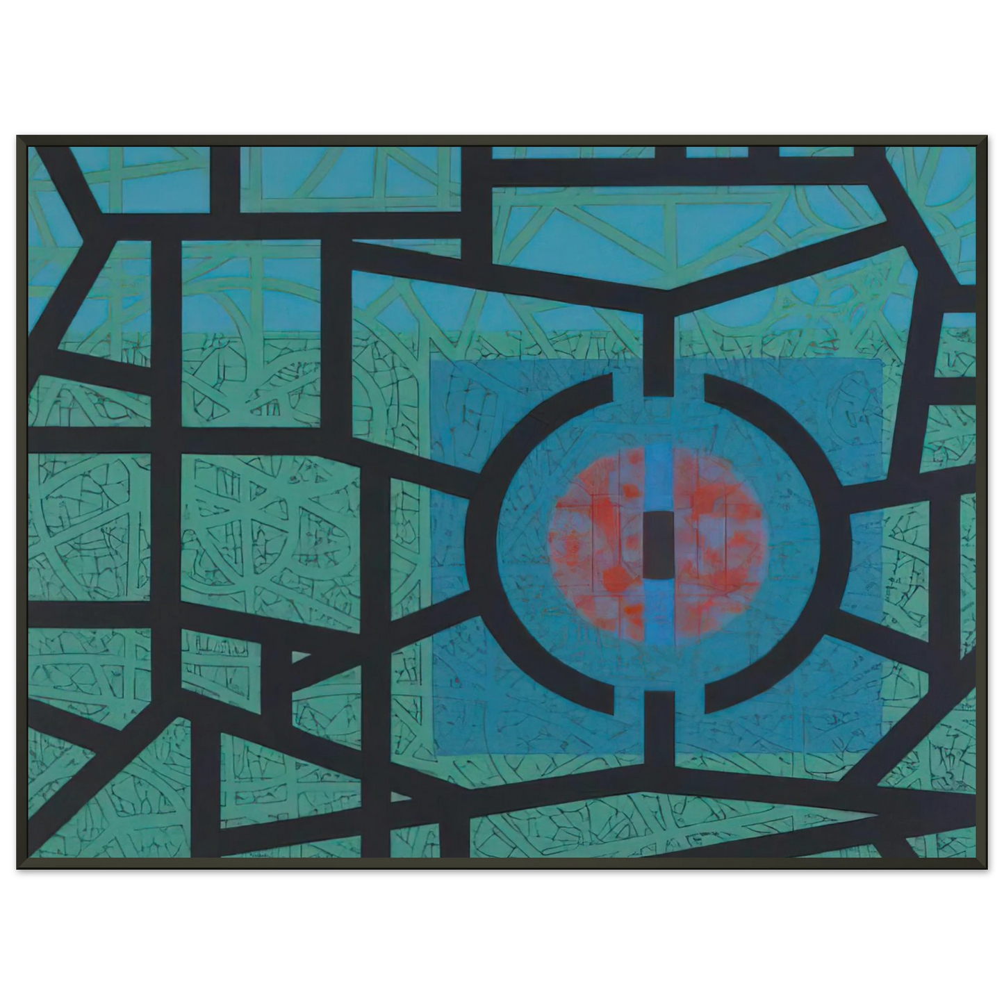 Jimmy Ernst Interior and Silence 1967 Framed Art Print - Aluminum Frame - 60x80 cm / 24x32 inches
