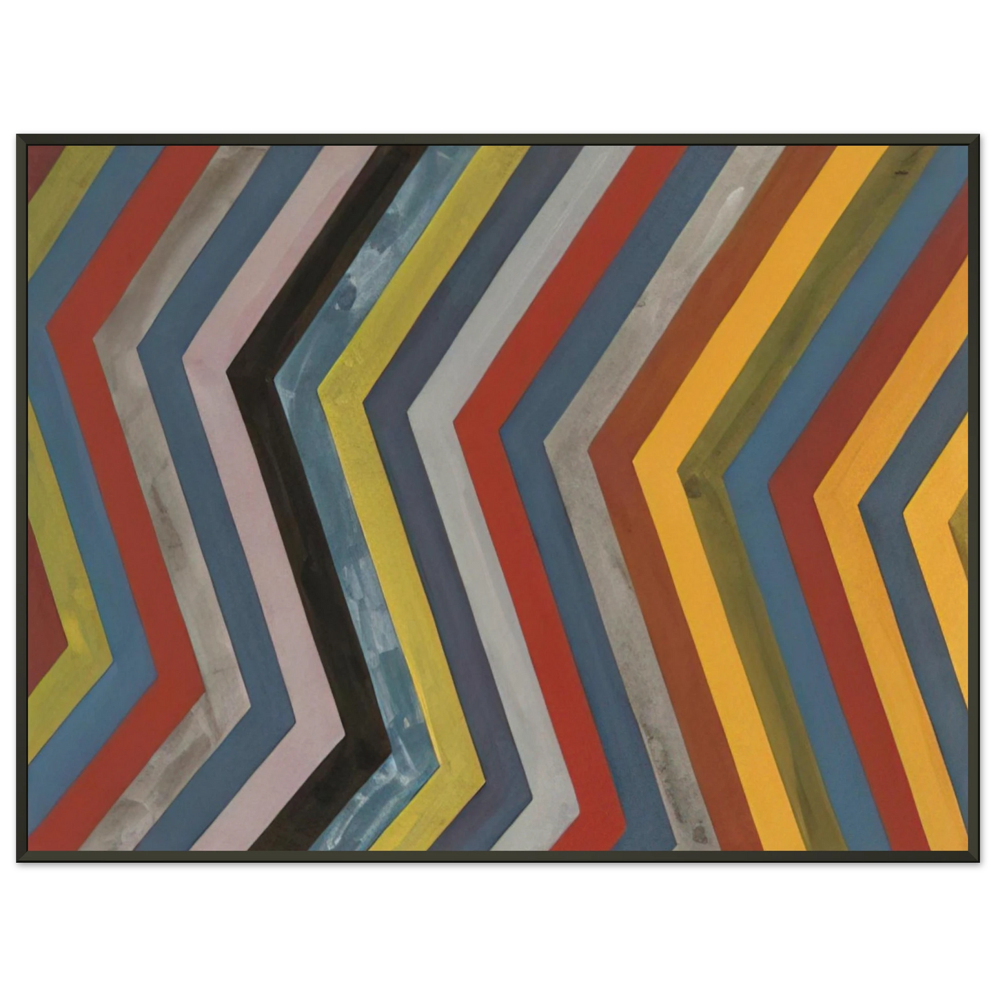 Sol LeWitt Irregular Bands with Colors Superimposed Framed Art Print - Aluminum Frame - 70x100 cm / 28x40 inches
