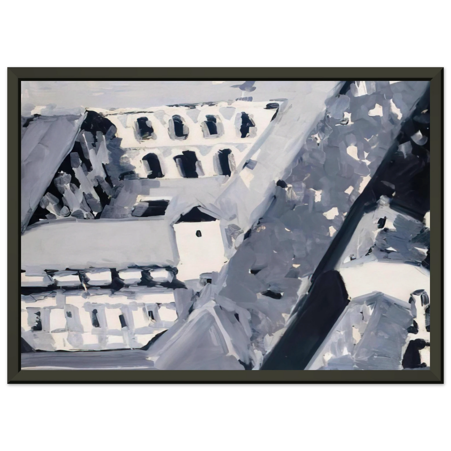 Gerhard Richter TOWNSCAPE M5 1968 Framed Art Print - Aluminum Frame - 40x50 cm / 16x20 inches