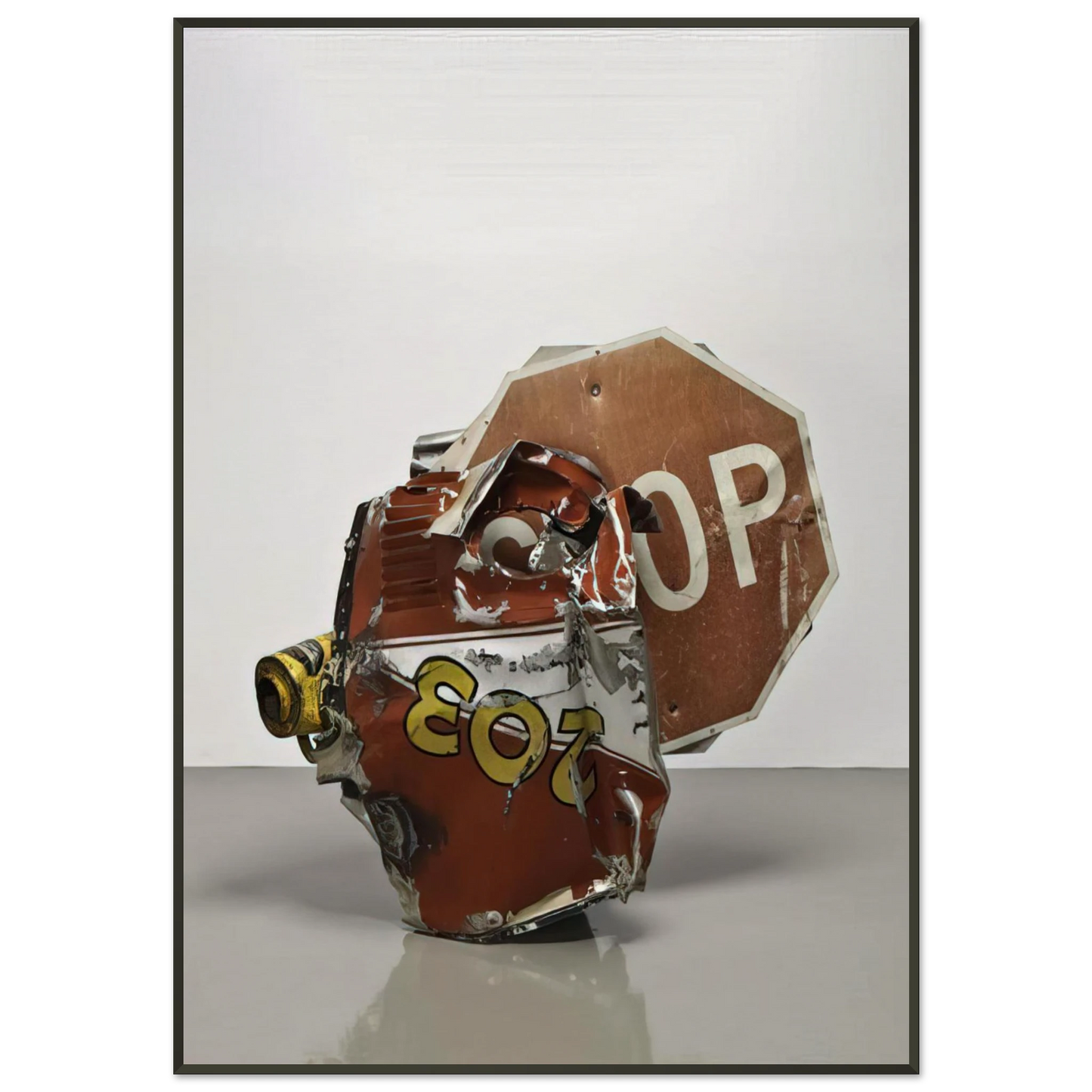 Robert Rauschenberg STOP SIDE EARLY WINTER GLUT 1987 Framed Art Print - Aluminum Frame - 21x29.7 cm / 8x12"