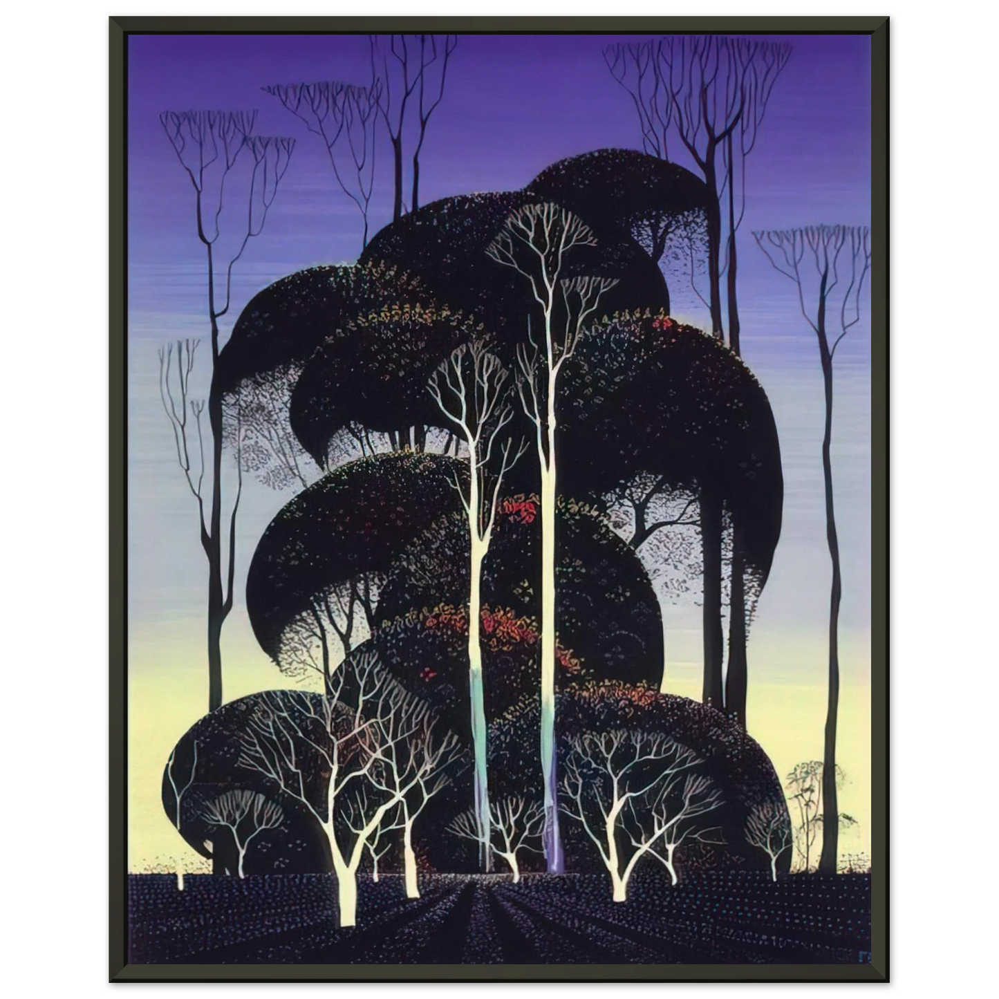 Eyvind Earle  Forest Arabesque Framed Art Print  - Aluminum Frame - 40x50 cm / 16x20 inches