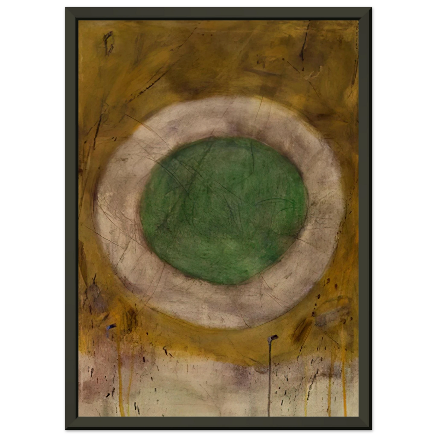 Gene Davis Green Glow 1958 Framed Art Print - Aluminum Frame - 60x80 cm / 24x32 inches