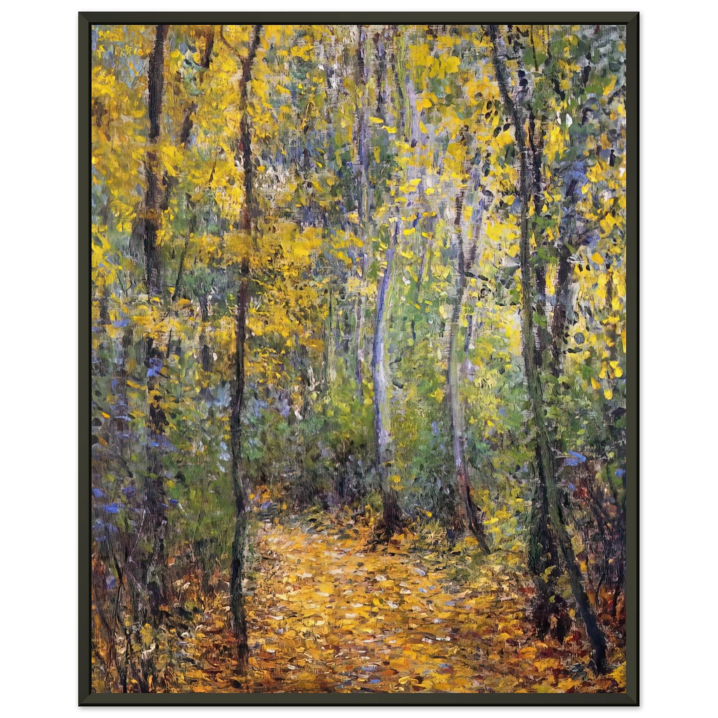 claude monet Wood Lane Framed Art Print - Aluminum Frame - 60x80 cm / 24x32 inches