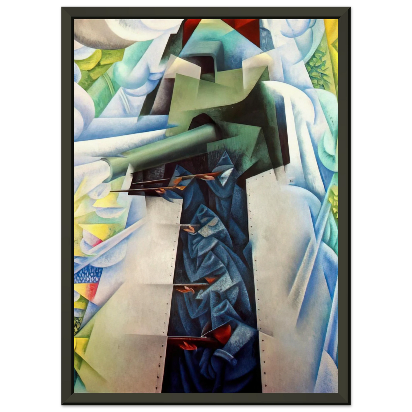 Carlo Carra ARMTRAIN Framed Art Print - Aluminum Frame - 40x50 cm / 16x20 inches