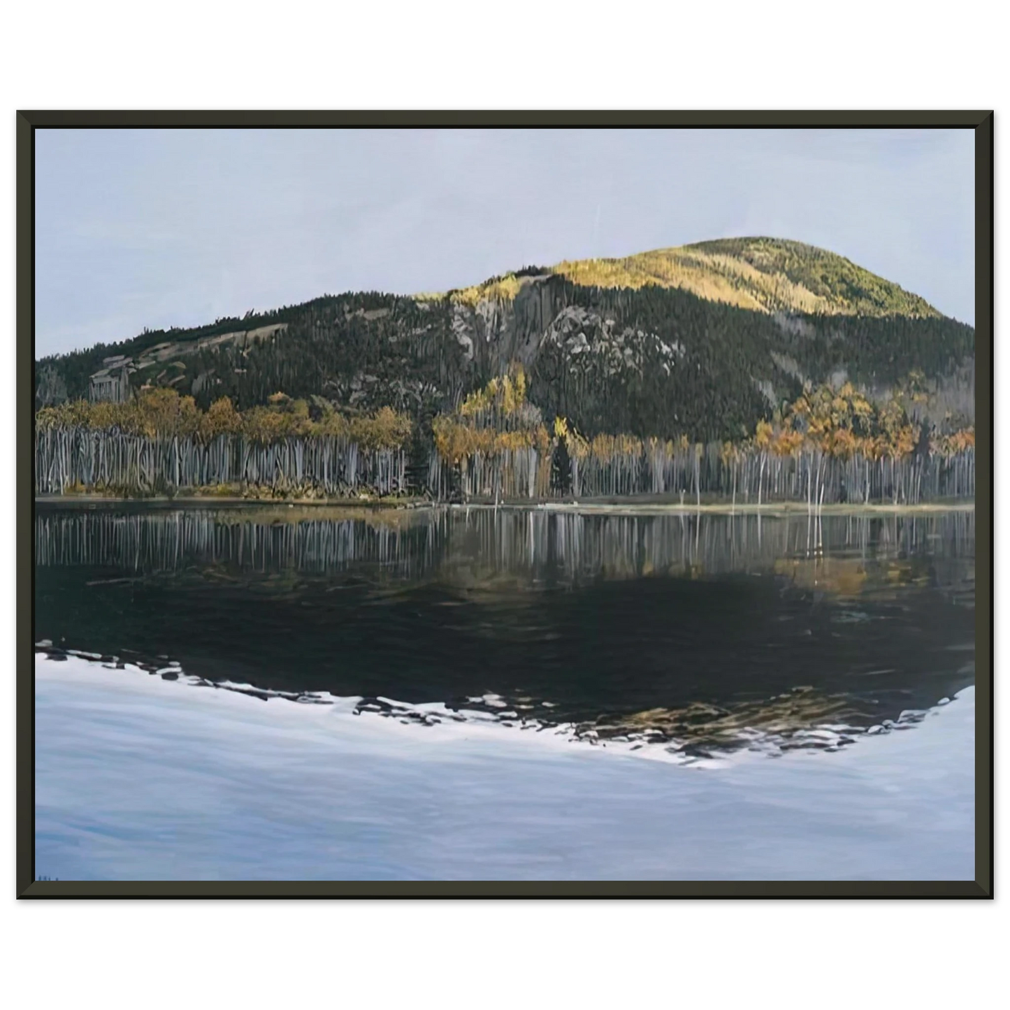 Richard Estes BEAVER DAM POND ACADIA NATIONAL PARK 2009 Framed Art Print - Aluminum Frame - 40x50 cm / 16x20 inches