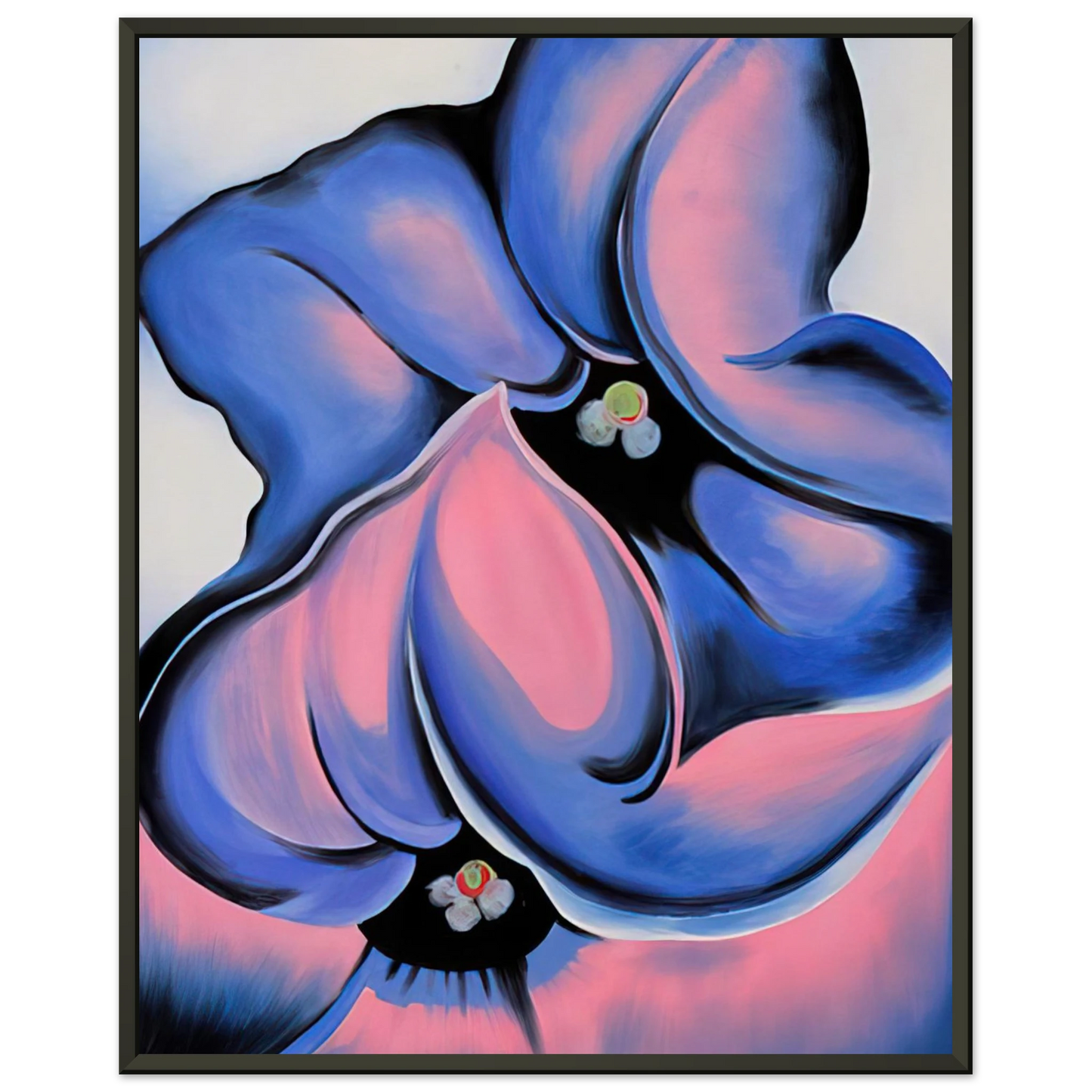 Georgia OKeeffe Purple Petunia Framed Art Print - Aluminum Frame - 60x80 cm / 24x32 inches