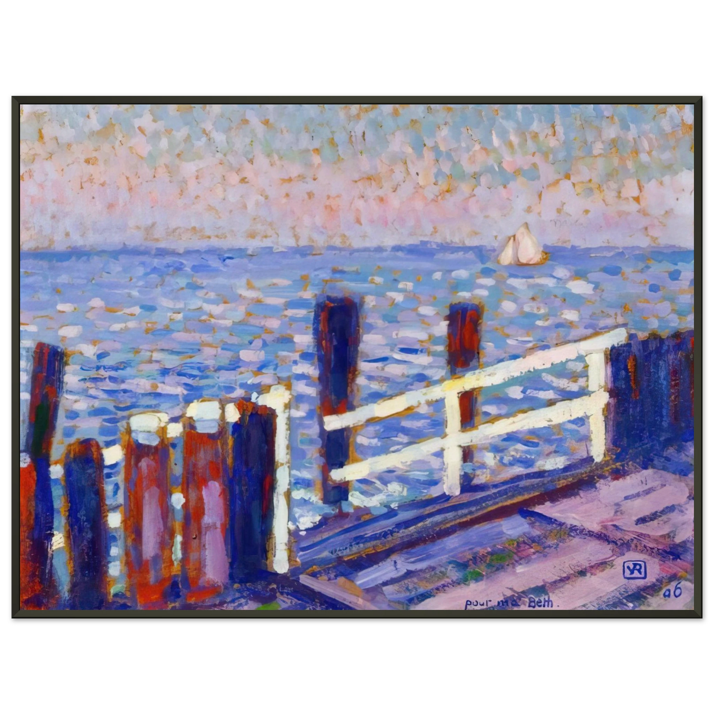 Theo van Rysselberghe THE JETTY 1906 Framed Art Print - Aluminum Frame - 60x80 cm / 24x32 inches