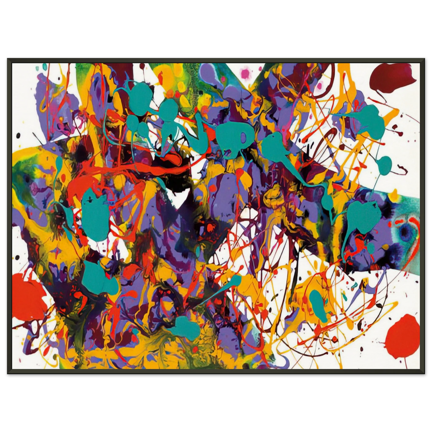 Sam Francis Untitled SFP9435 SFF 1711 Framed Art Print - Aluminum Frame - 70x100 cm / 28x40 inches