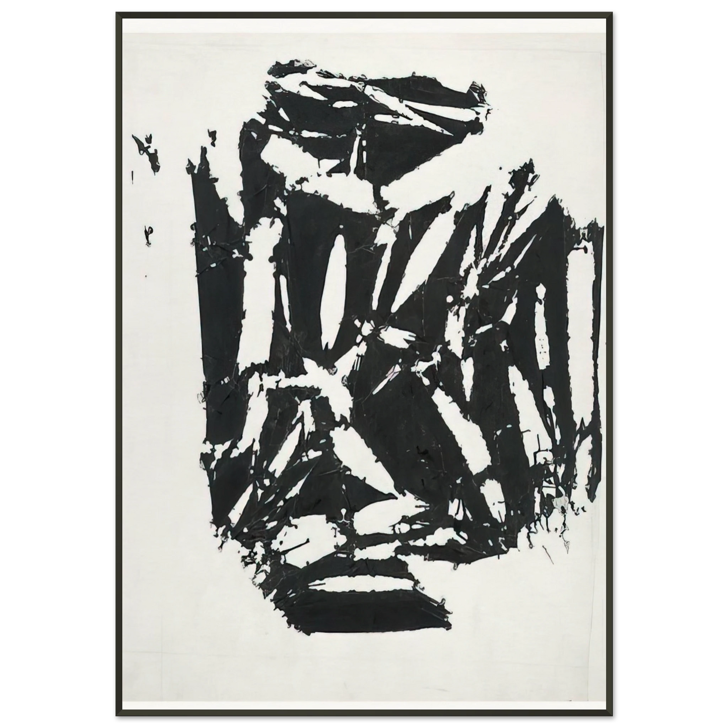 Simon Hantai Laissee 1994 Framed Art Print - Aluminum Frame - 21x29.7 cm / 8x12"