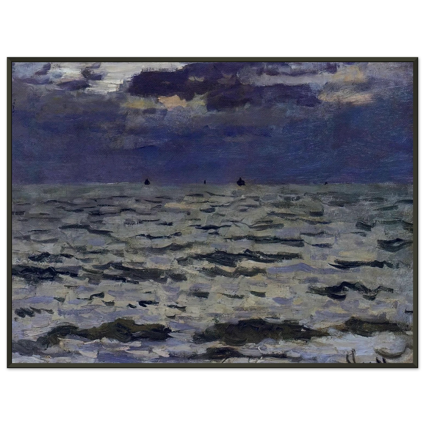 claude monet  Seascape Framed Art Print  - Aluminum Frame - 40x50 cm / 16x20 inches