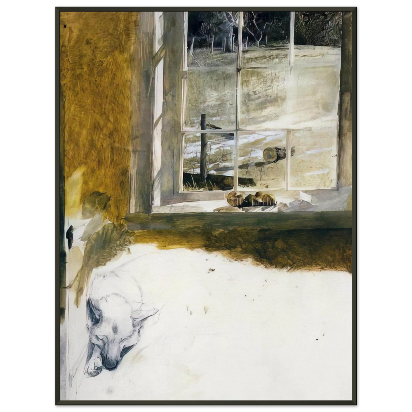 Andrew Wyeth GROUNDHOG DAY 3 Framed Art Print - Aluminum Frame - 60x80 cm / 24x32 inches