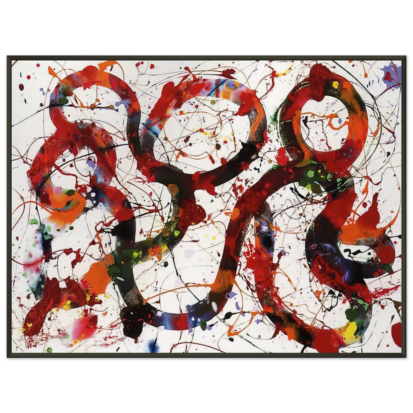 Sam Francis Untitled SFP8812 Framed Art Print - Aluminum Frame - 70x100 cm / 28x40 inches