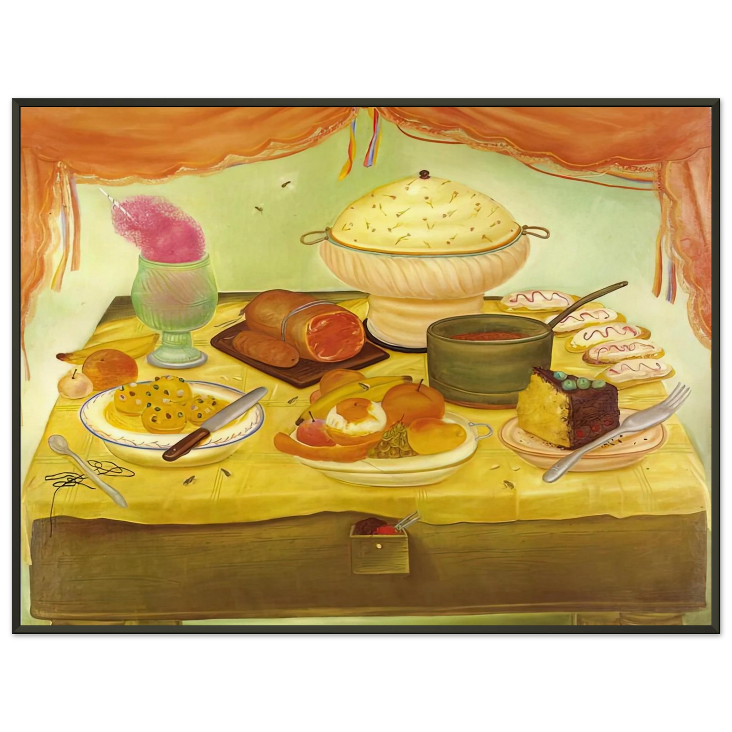 Fernando Botero STILL LIFE Framed Art Print - Aluminum Frame - 40x50 cm / 16x20 inches